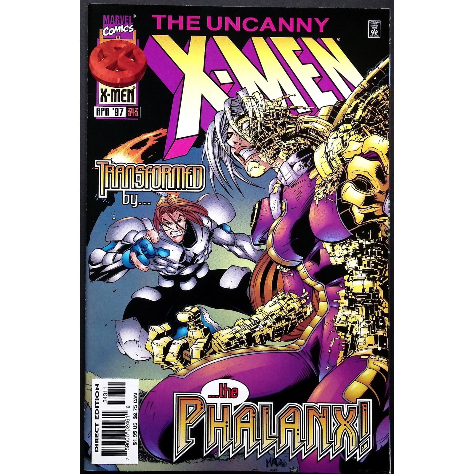 Uncanny X-Men #340-344 Marvel Comics 1997 Joe Madureira Rogue Gladiator 5x Lot - Thumbnail 5