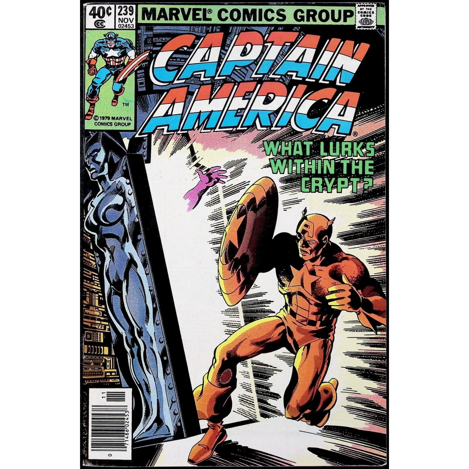 Captain America 4X Comic Lot #239 242 243 244 Newsstand Marvel - Thumbnail 2