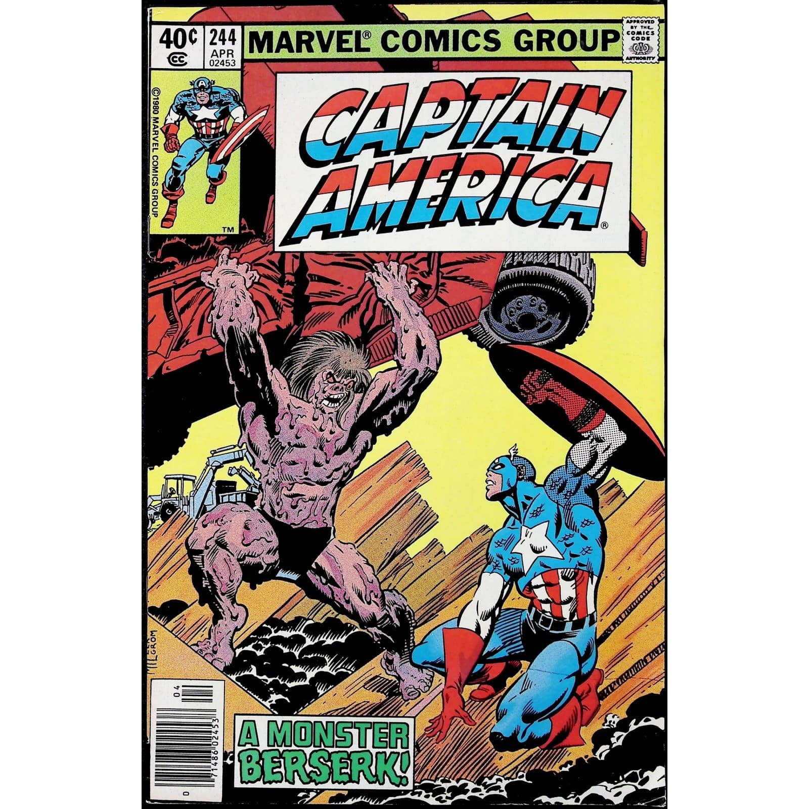Captain America 4X Comic Lot #239 242 243 244 Newsstand Marvel - Thumbnail 8