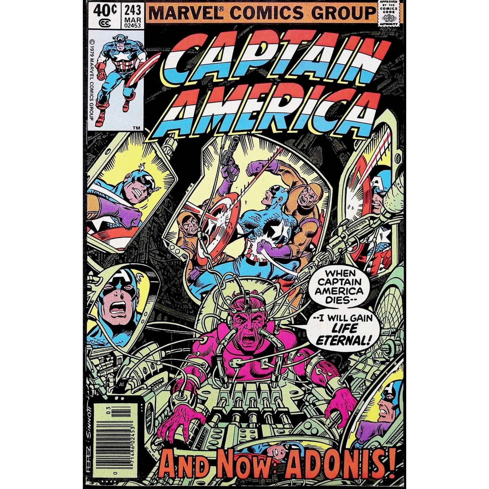 Captain America 4X Comic Lot #239 242 243 244 Newsstand Marvel - Thumbnail 6