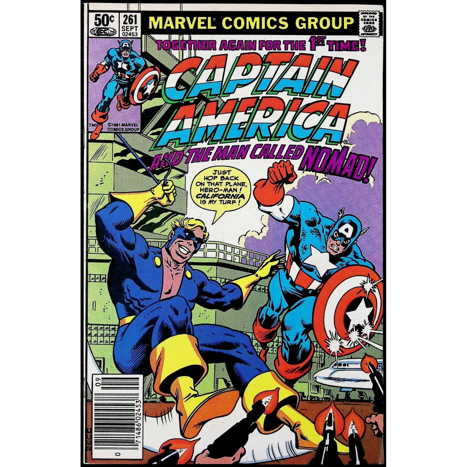Captain America #258 261 2x Comic Lot Newsstand Nomad Blockbuster 1981 - Thumbnail 4