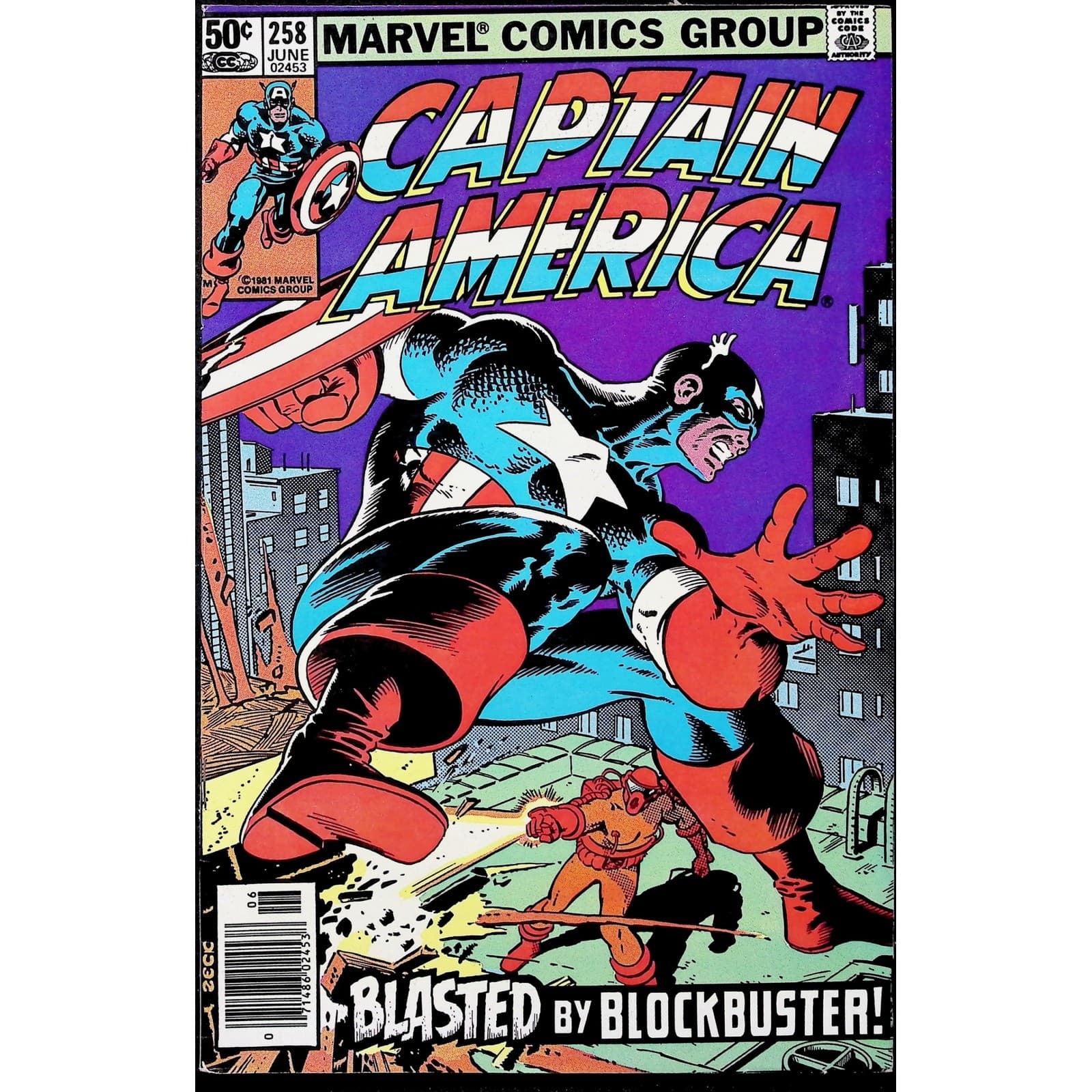 Captain America #258 261 2x Comic Lot Newsstand Nomad Blockbuster 1981 - Thumbnail 2