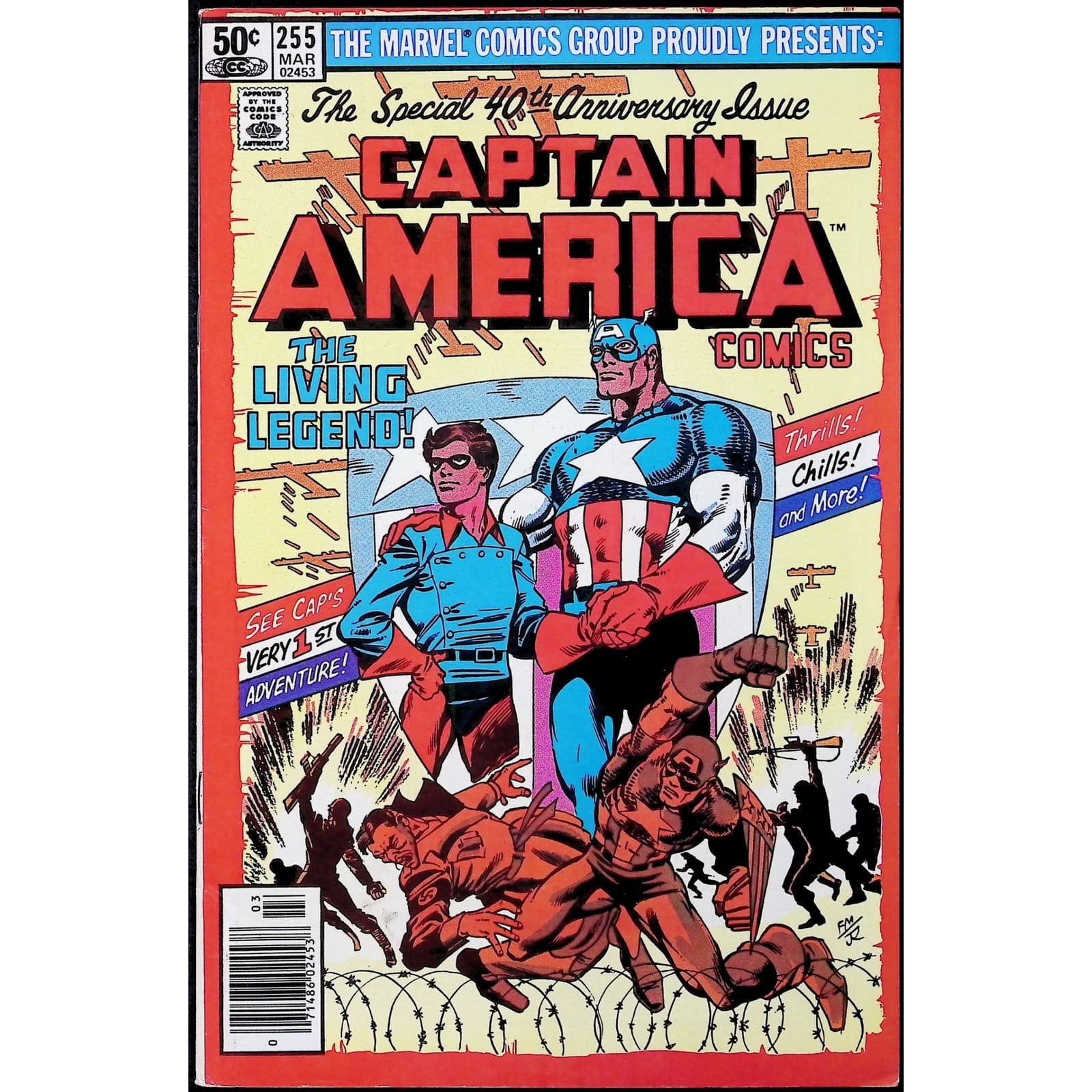 Captain America #255 256 Newsstand 2X Comic Lot 40th Ghosts of Greymoor - Thumbnail 2