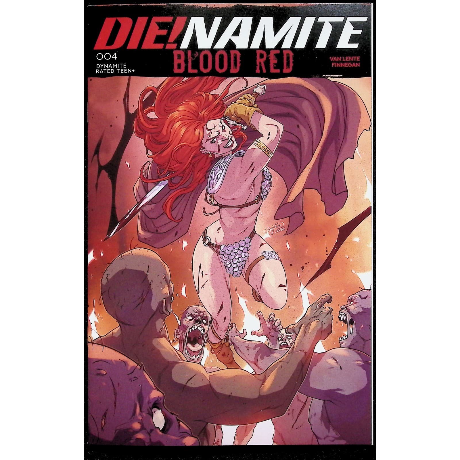Dynamite Die!namite Blood Red 3x Comic Lot #1 4 Red Sonja Blank Sketch Covers - Thumbnail 6