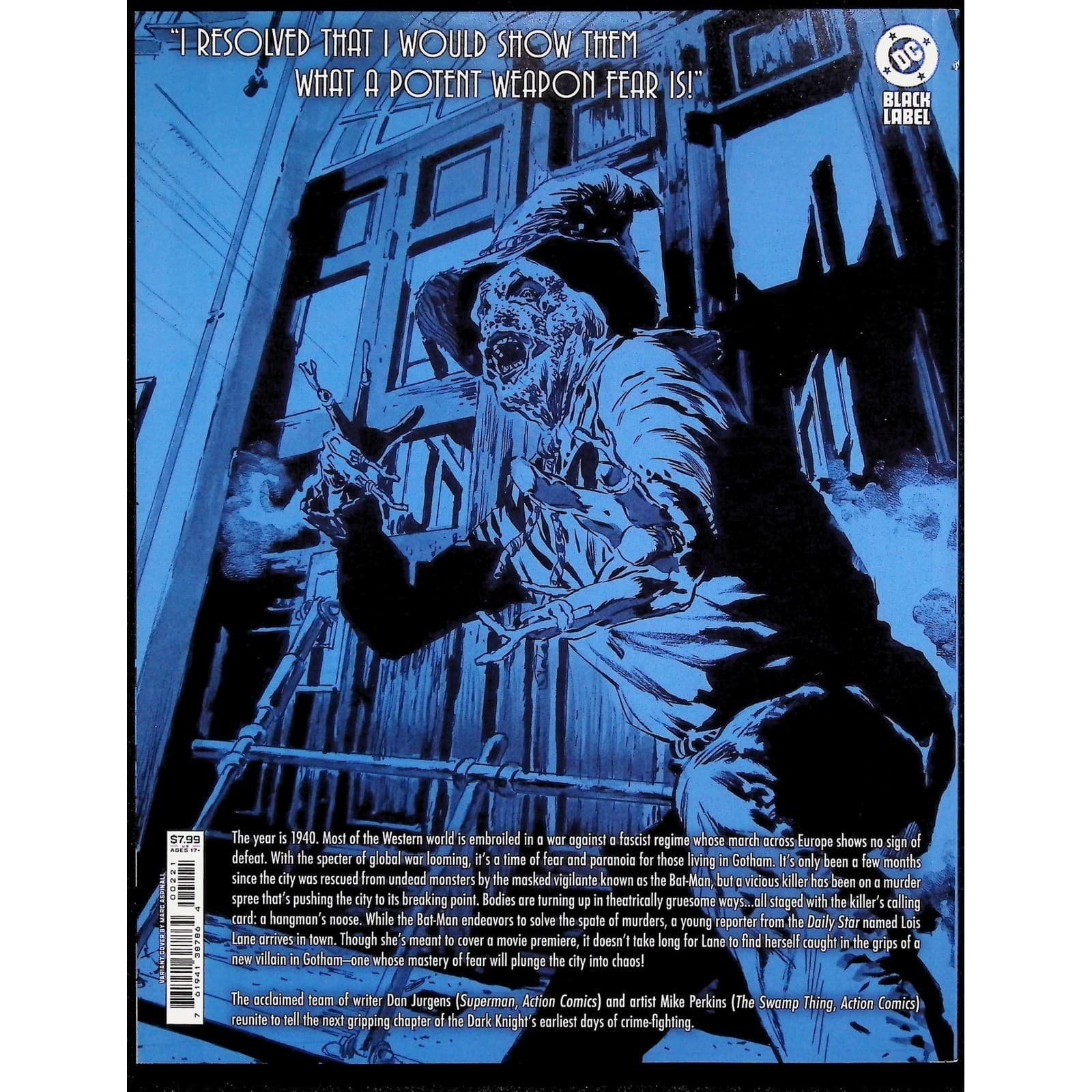 The Bat-Man Second Knight #2 2024 DC Black Label Marc Aspinall Pulp Variant NM - Thumbnail 4