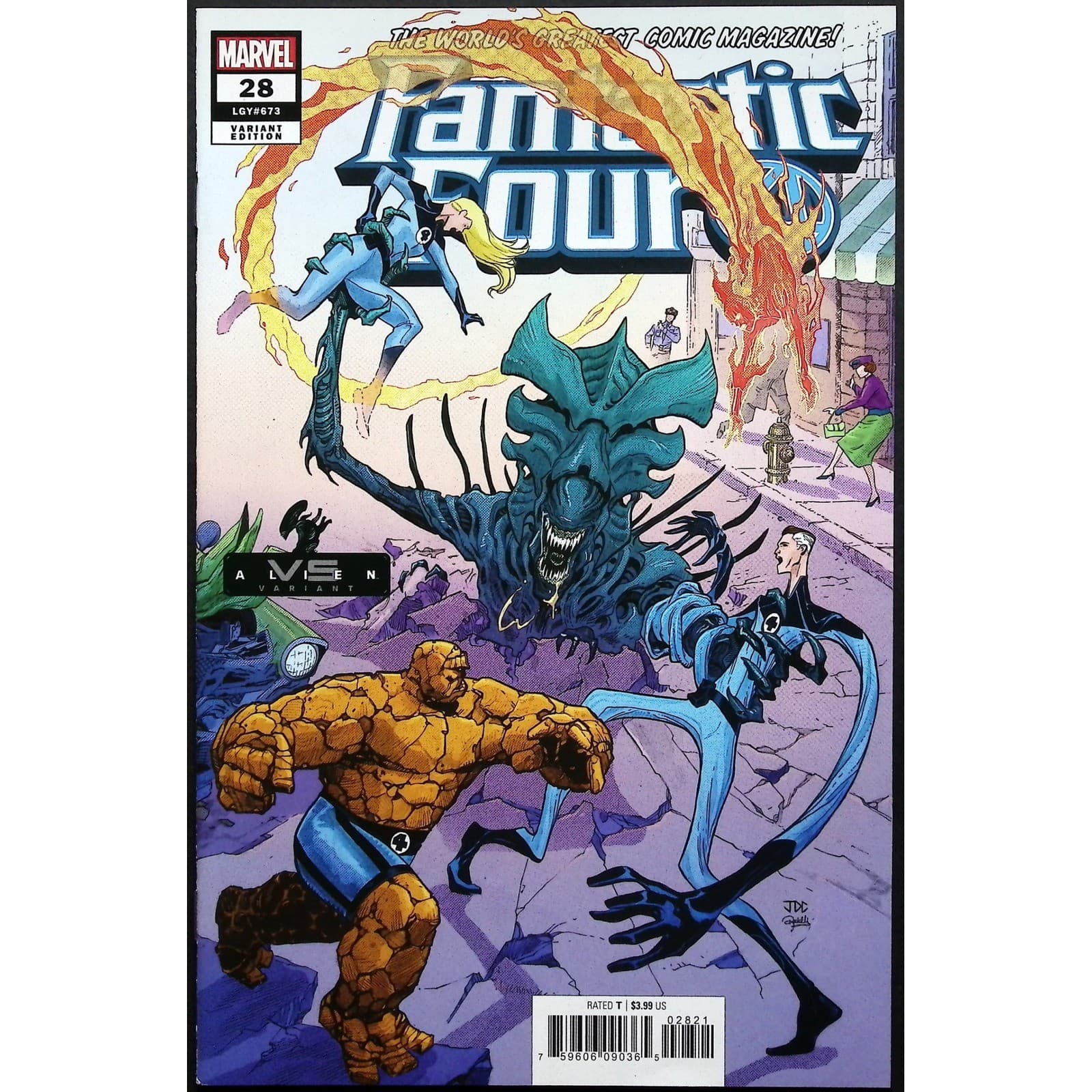Fantastic Four 4x Comic Lot #1 28 Marvel Artgerm Joe Quesada Alien Variant - Thumbnail 2
