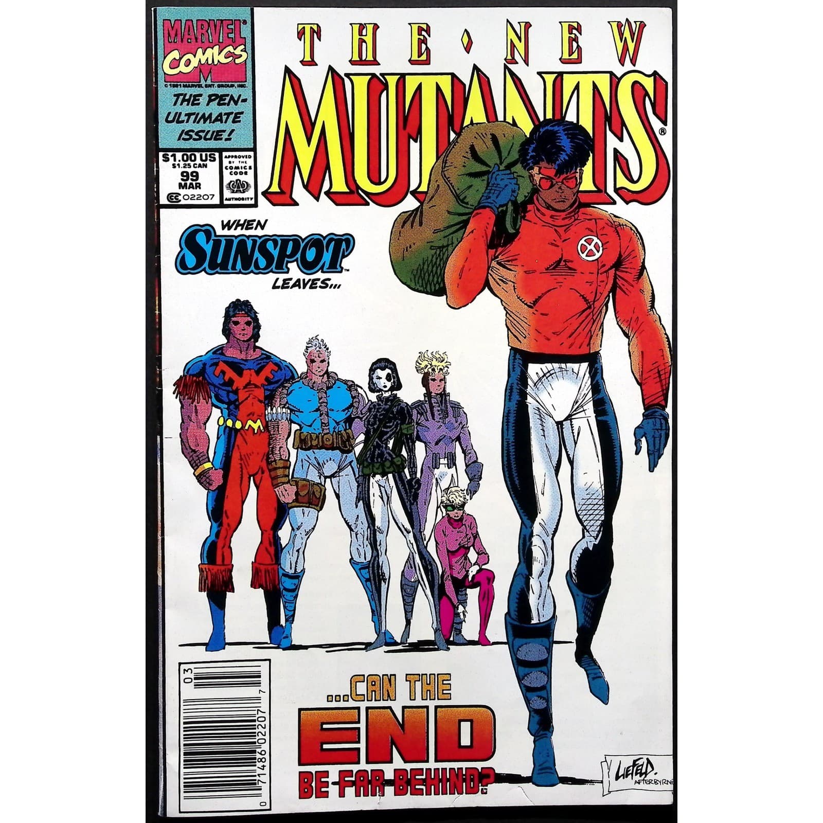 New Mutants #94 99 Newsstand 100 Marvel 3x Comic Lot 1st Shatterstar Feral - Thumbnail 3