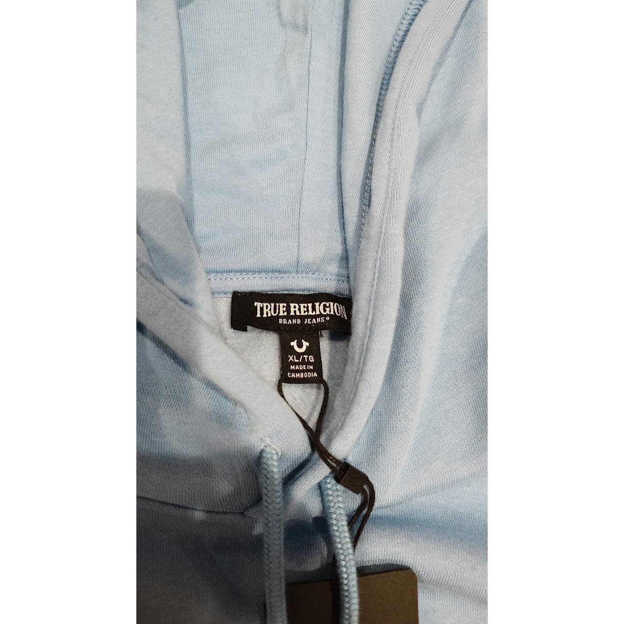 True Religion Silicone Tape Hoodie Tape PO Cornflower Blue XL New w/ Tags - Thumbnail 5