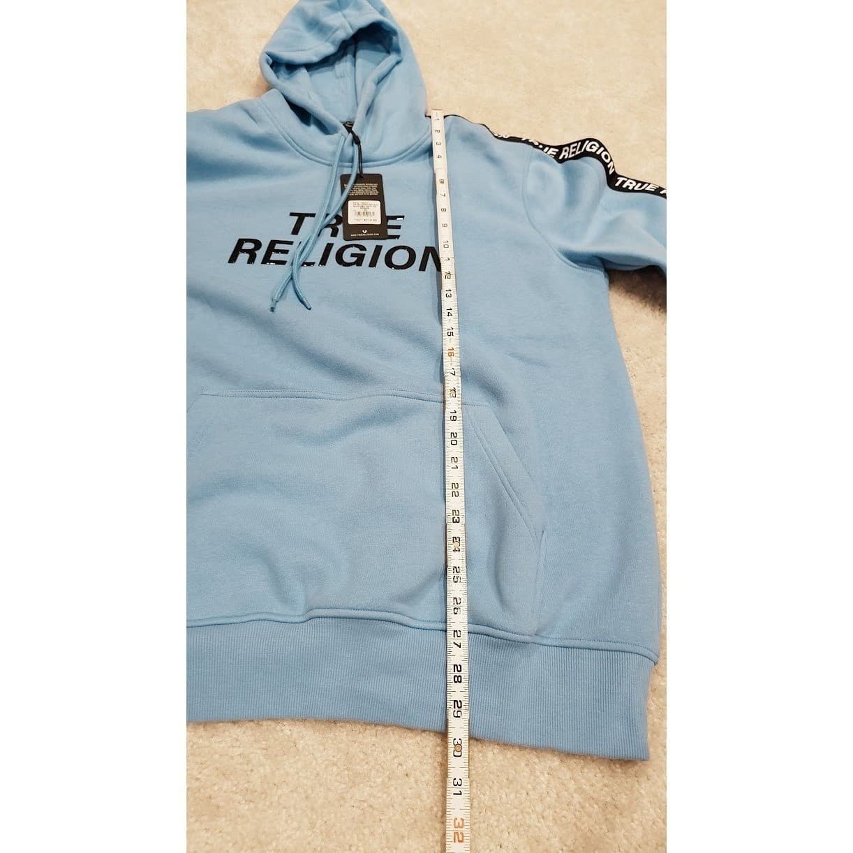 True Religion Silicone Tape Hoodie Tape PO Cornflower Blue XL New w/ Tags - Thumbnail 9