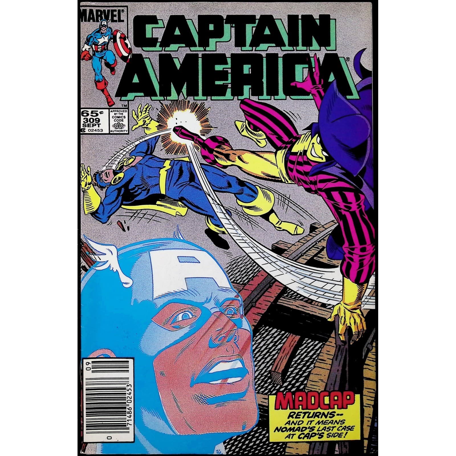 Captain America 4X Marvel Comic Lot 343 308 309 344 Newsstand Armadillo Beyonder - Thumbnail 6