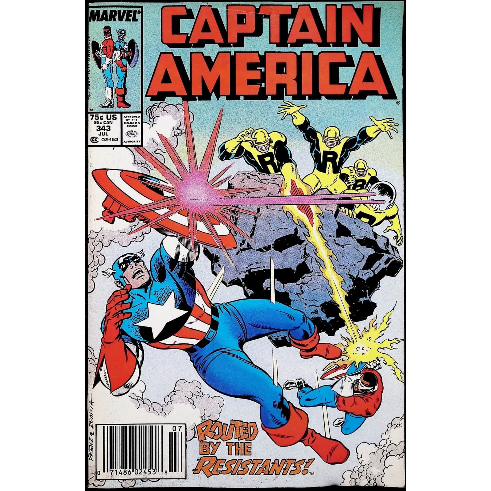 Captain America 4X Marvel Comic Lot 343 308 309 344 Newsstand Armadillo Beyonder - Thumbnail 2