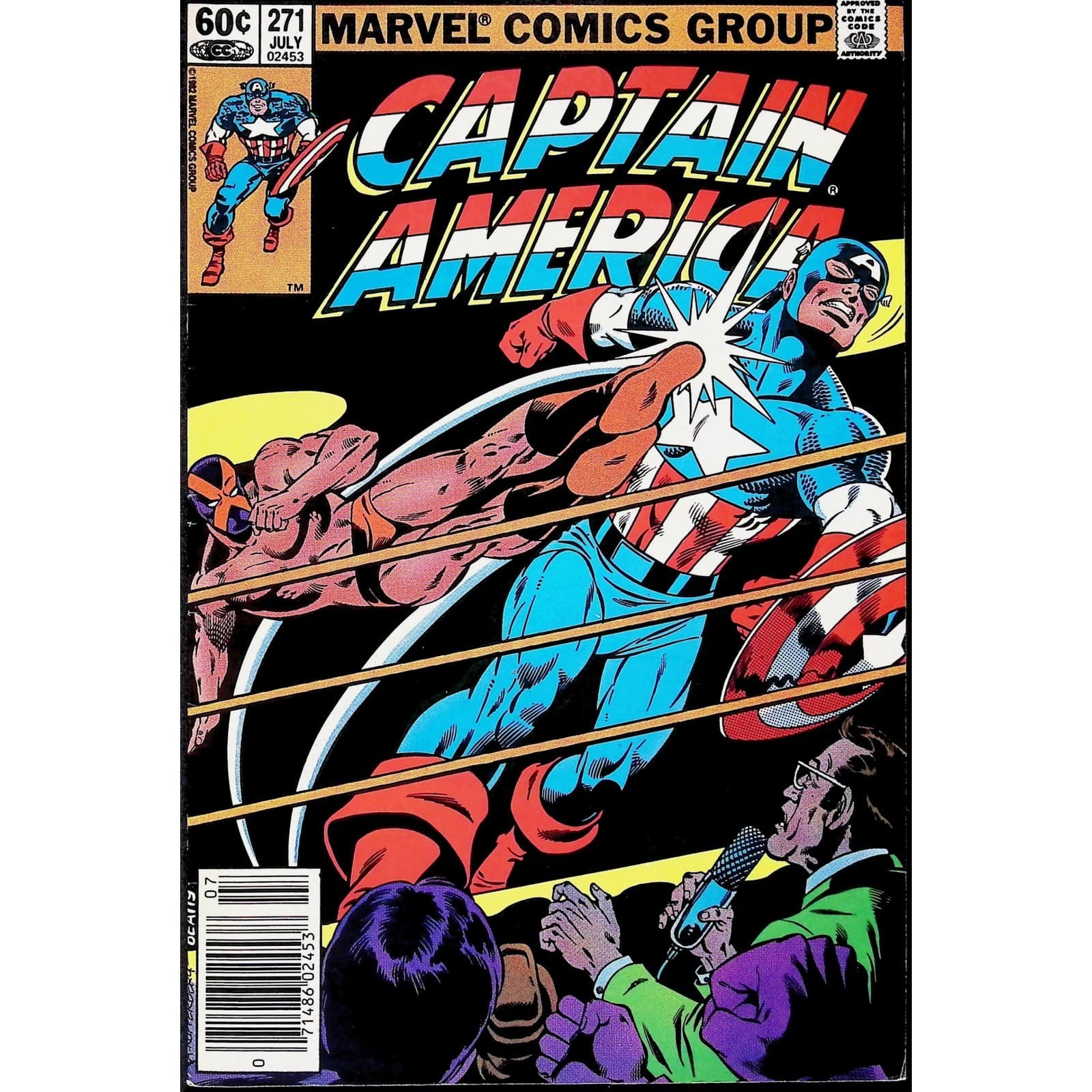 Captain America 2X Marvel Comic Lot 312 271 Newsstand 1st App Flag Smasher - Thumbnail 4