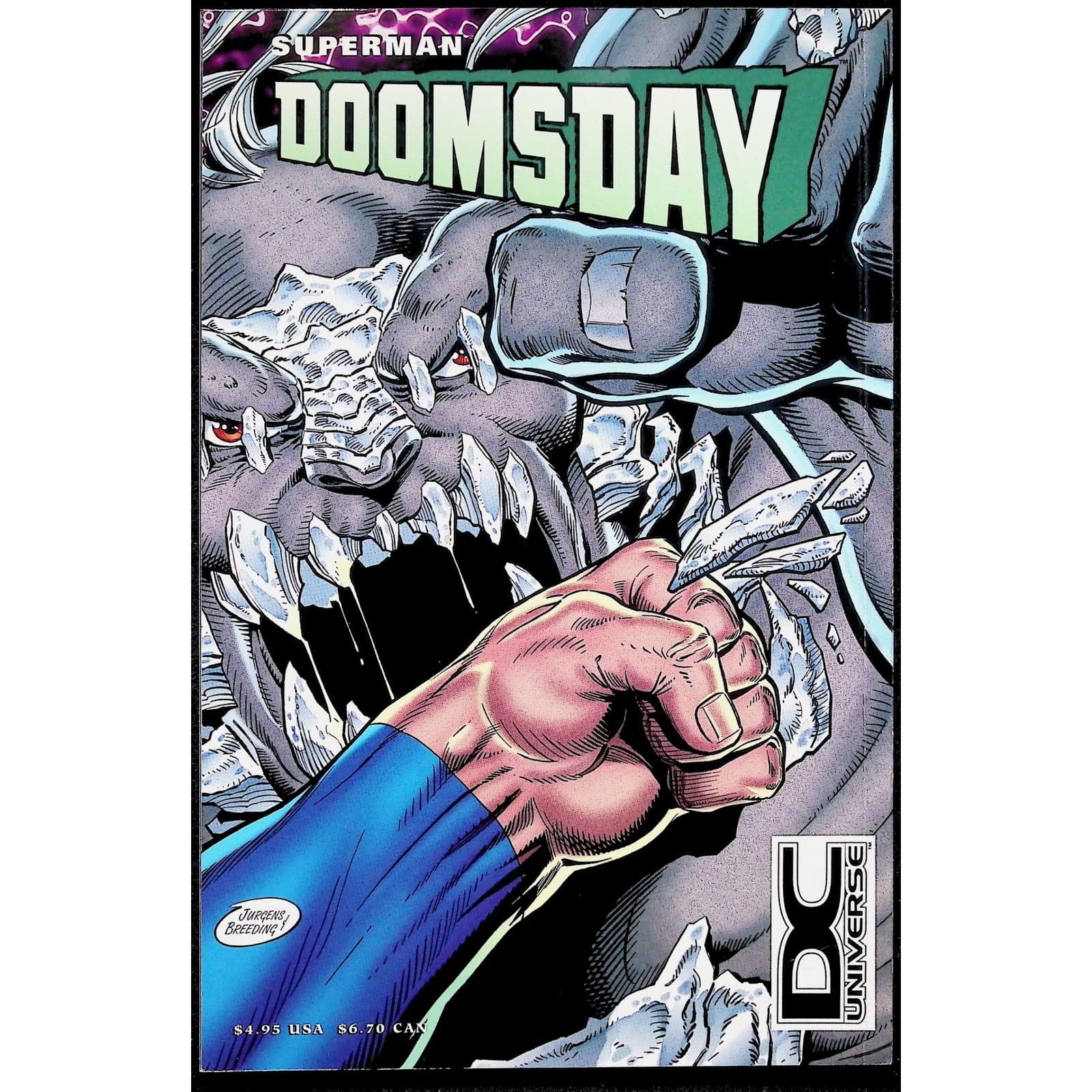 Superman Doomsday Hunter/Prey #3 DC Universe Logo Variant NM DCU 1994 - Thumbnail 2