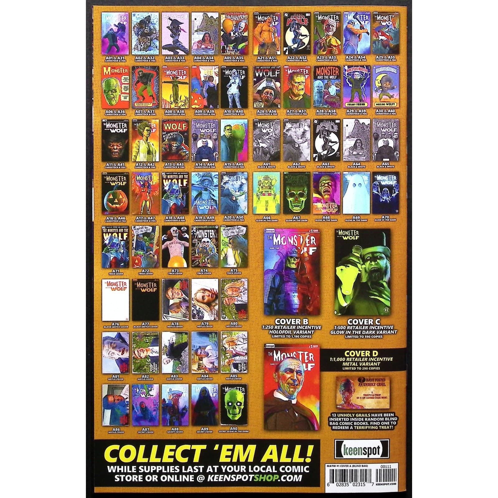 The Monster and The Wolf #1 Comic Book Keenspot Media Variant Cover A20 - Thumbnail 2