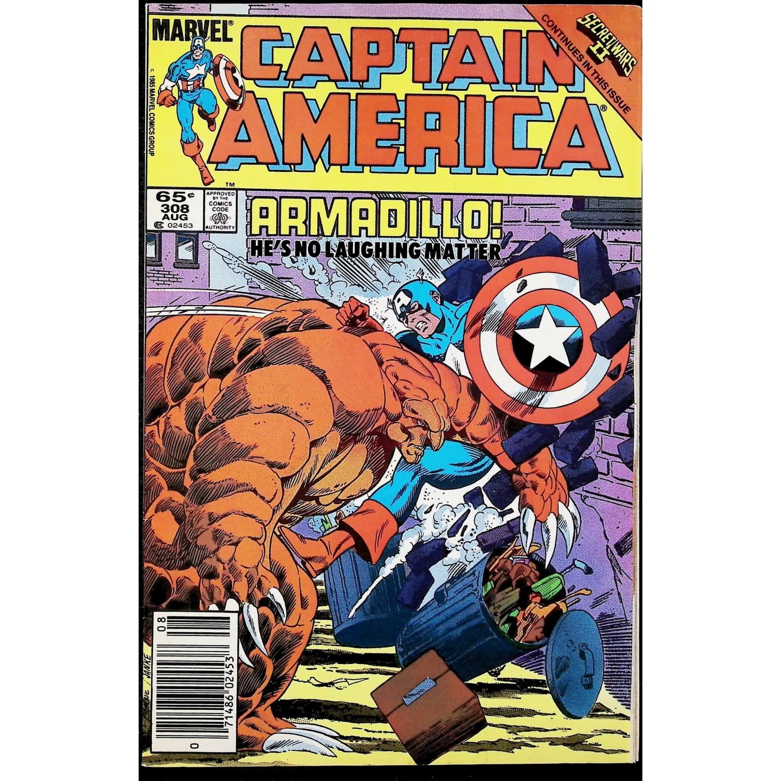 Captain America 4X Marvel Comic Lot 343 308 309 344 Newsstand Armadillo Beyonder - Thumbnail 4