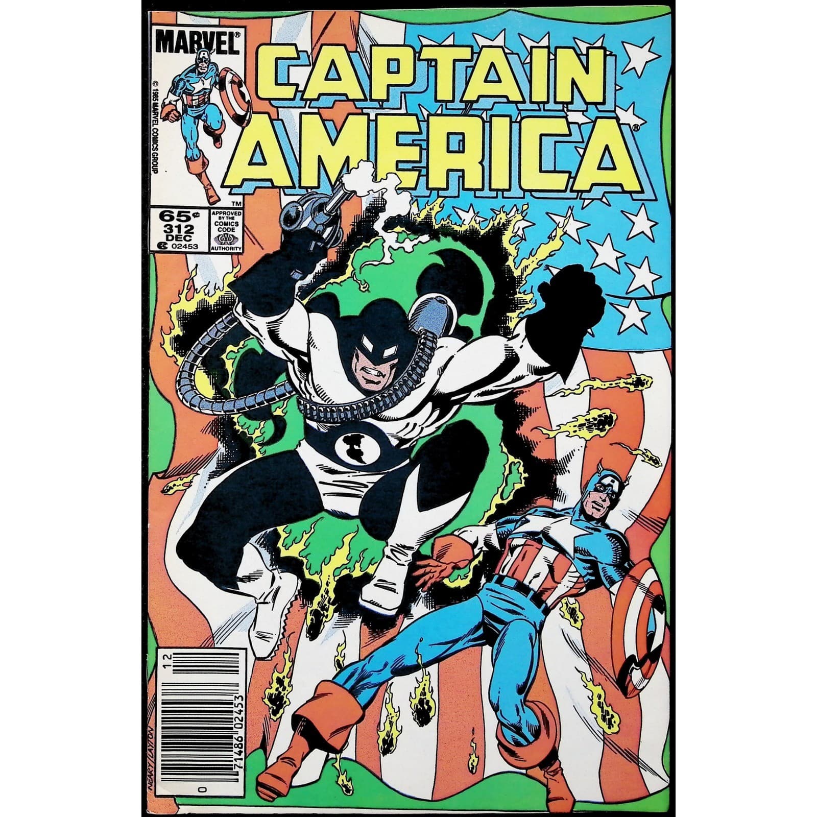 Captain America 2X Marvel Comic Lot 312 271 Newsstand 1st App Flag Smasher - Thumbnail 2