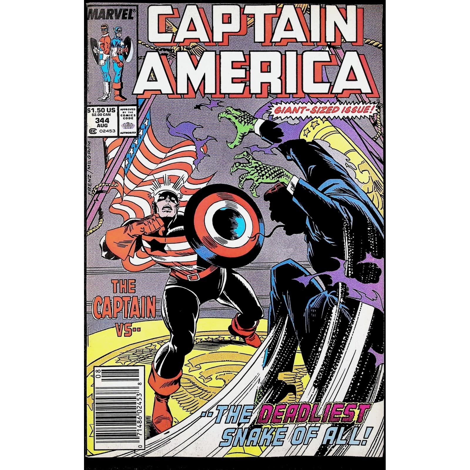 Captain America 4X Marvel Comic Lot 343 308 309 344 Newsstand Armadillo Beyonder - Thumbnail 8