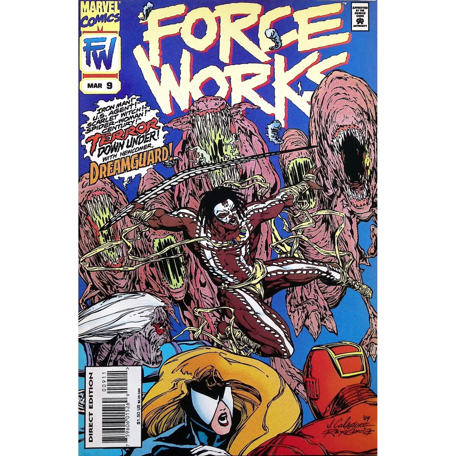 Marvel Comic Lot Force Works No. 1-9 Iron Man Scarlet Witch #1 - Thumbnail 4