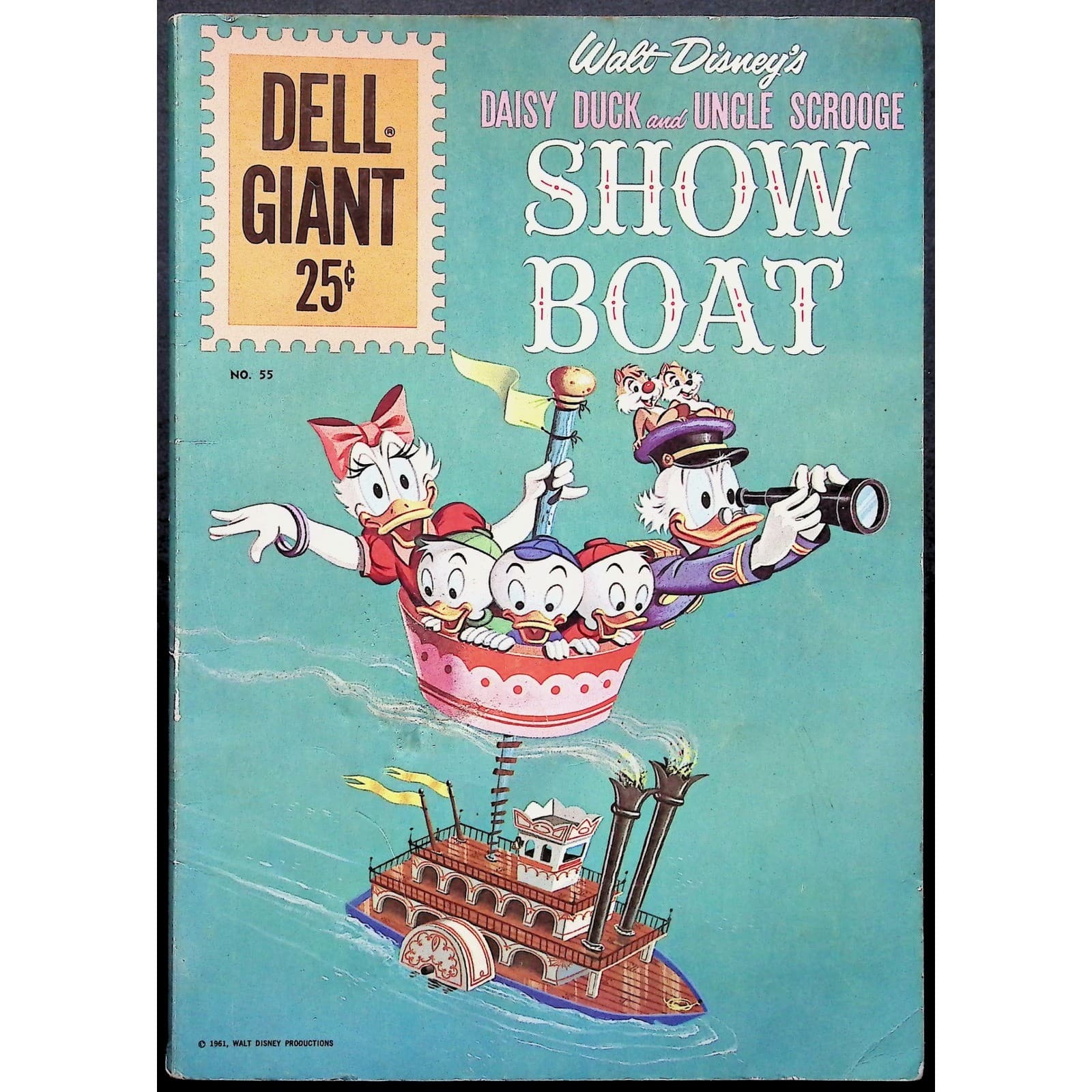 Walt Disney Dell Giant Comic Book #1 & #55 Mickey Mouse Key Vintage Lot - Thumbnail 4