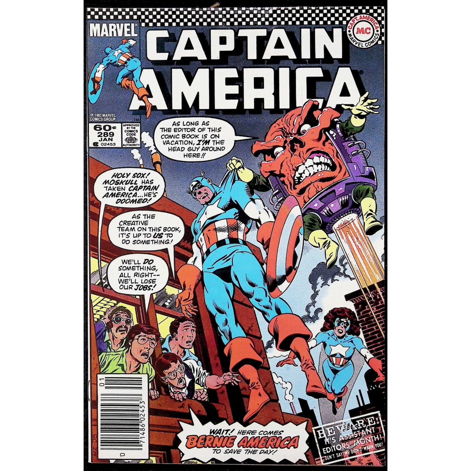 Captain America 2X Comic Lot #288 289 Newsstand Marvel Revolution Bernie America - Thumbnail 4