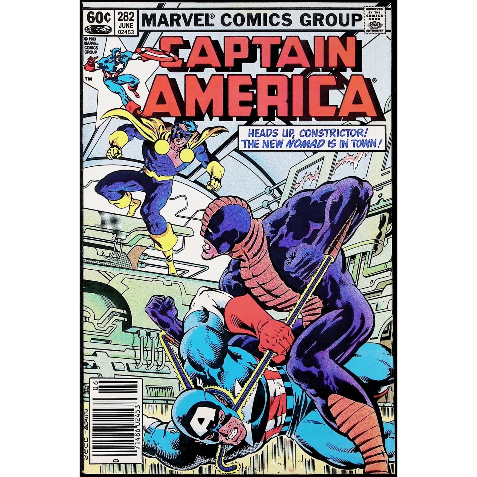Captain America 3X Marvel Comic Lot 280 281 282 Newsstand 1st Nomad Spider-Woman - Thumbnail 6
