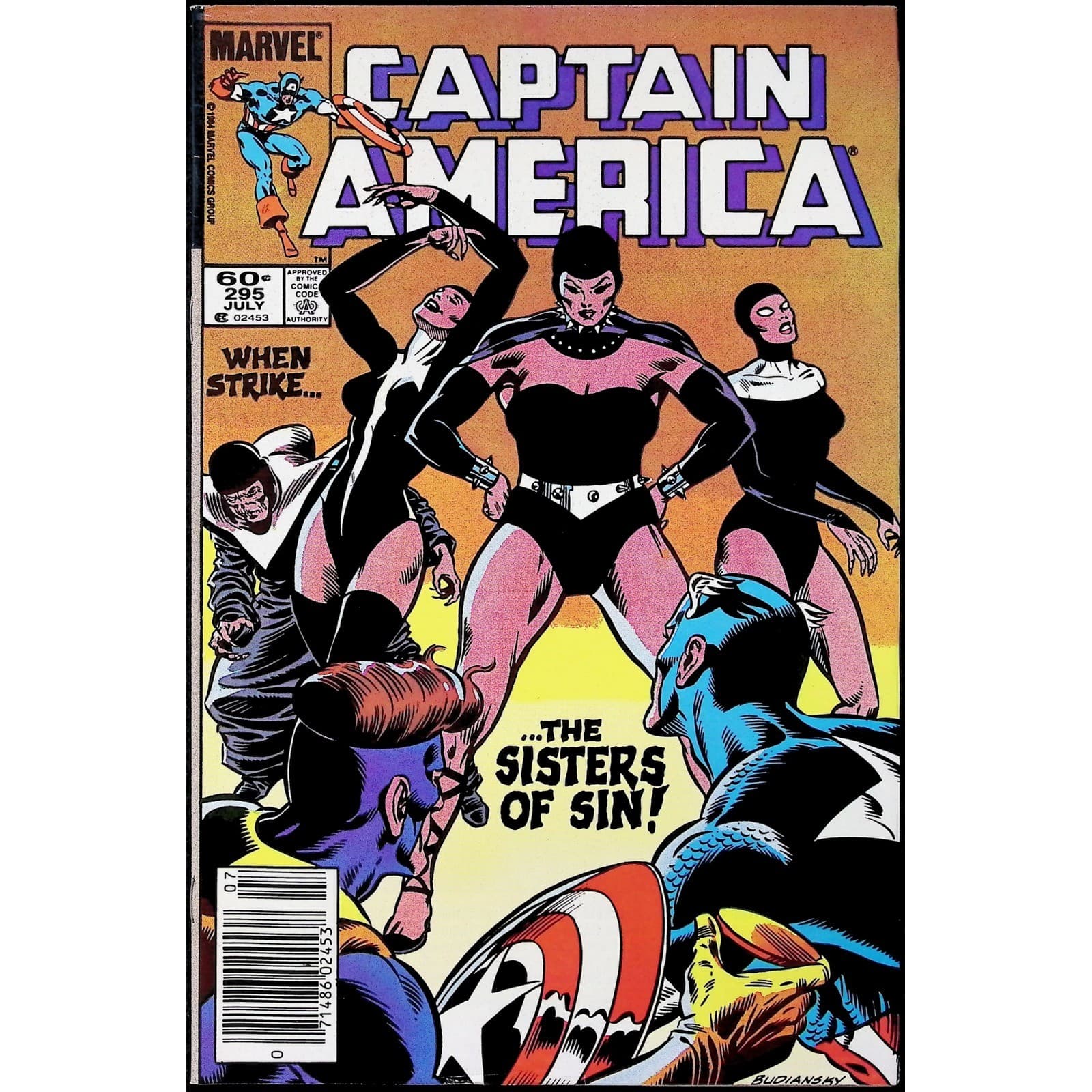 Captain America 2X Comic Lot #295 297 Newsstand 1st Cover Sisters of Sin Marvel - Thumbnail 2