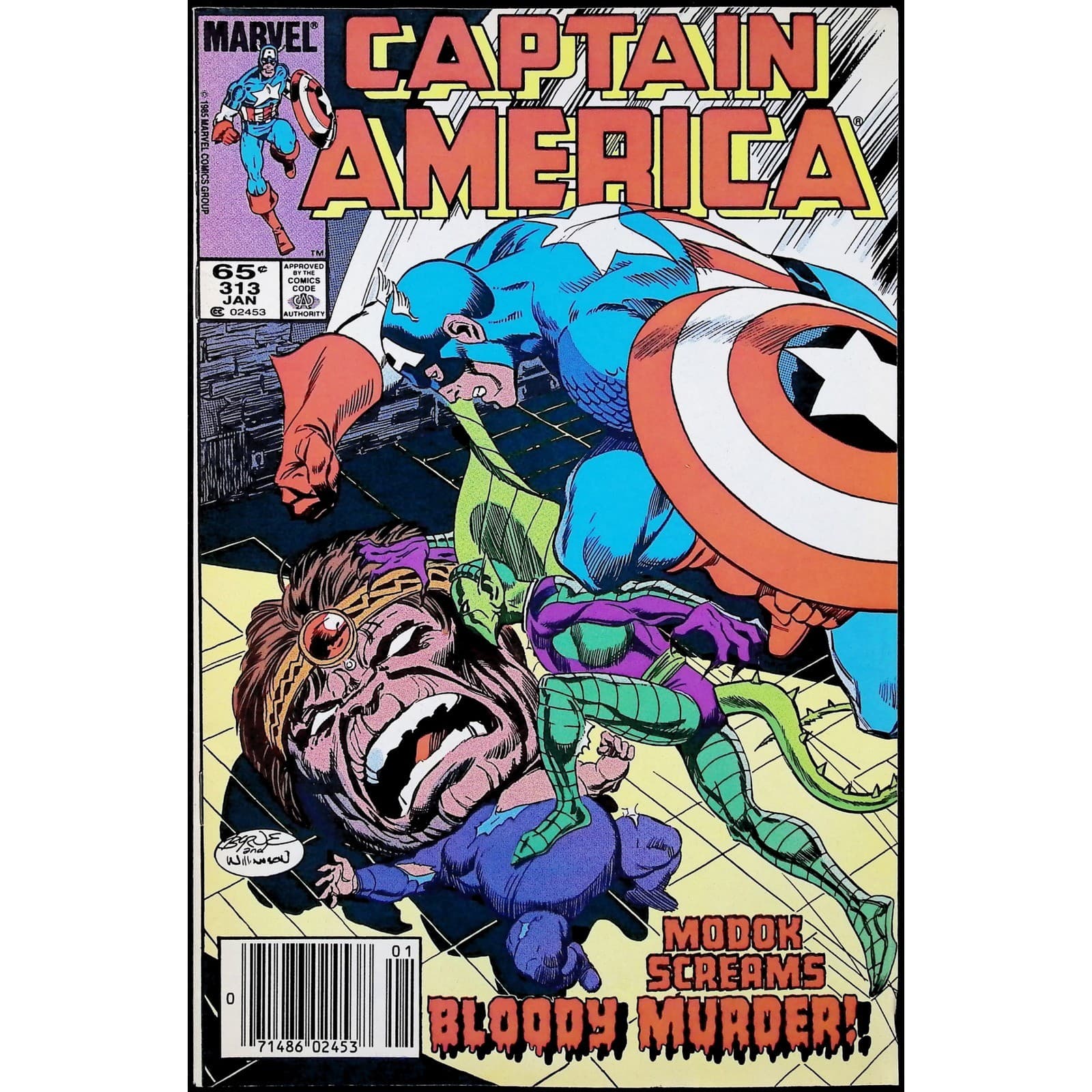 Captain America 2X Comic Lot #313 314 Death of MODOK Newsstand Squadron Supreme - Thumbnail 2