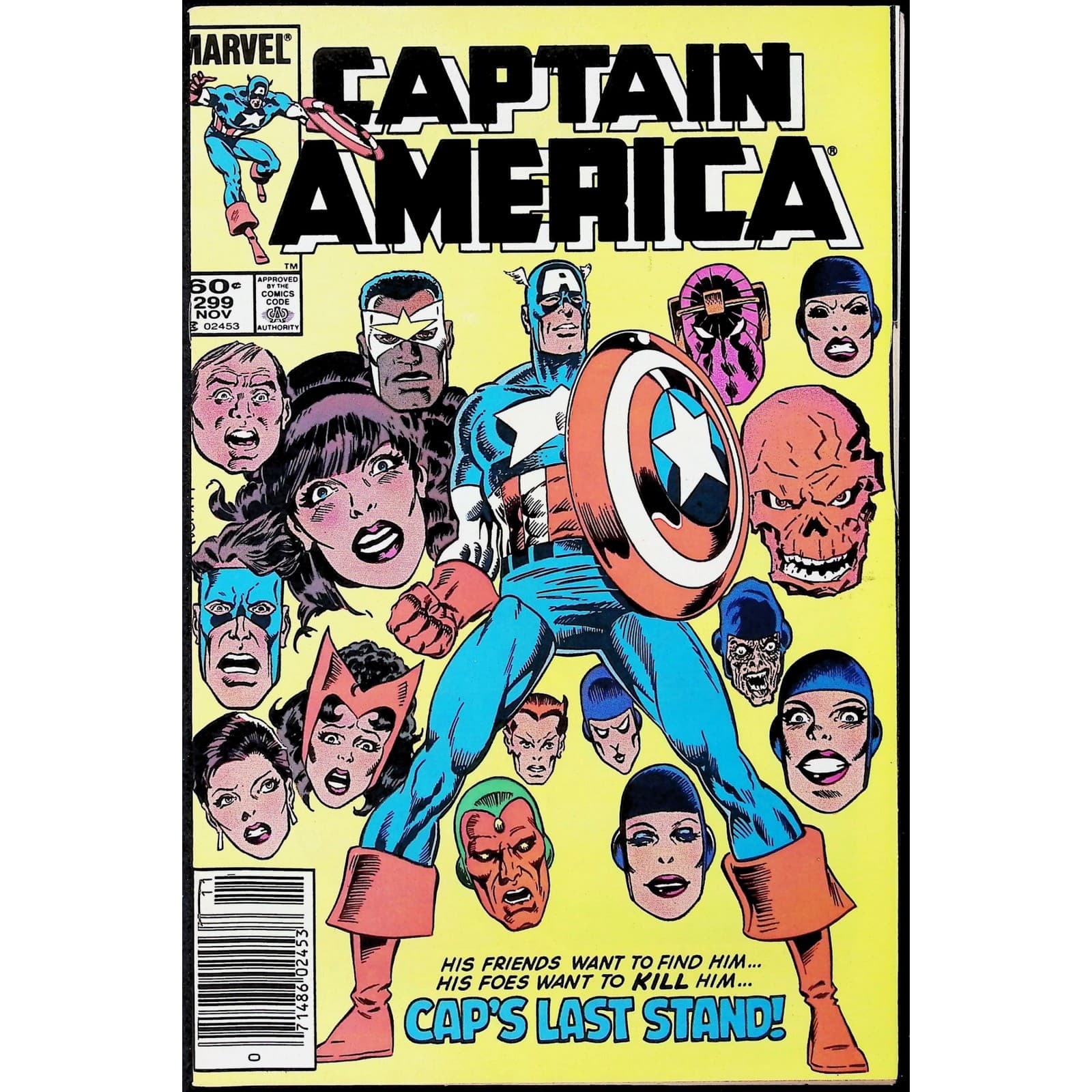 Captain America 4X Comic Lot #299 300 301 302 Newsstand Death Red Skull Marvel - Thumbnail 2