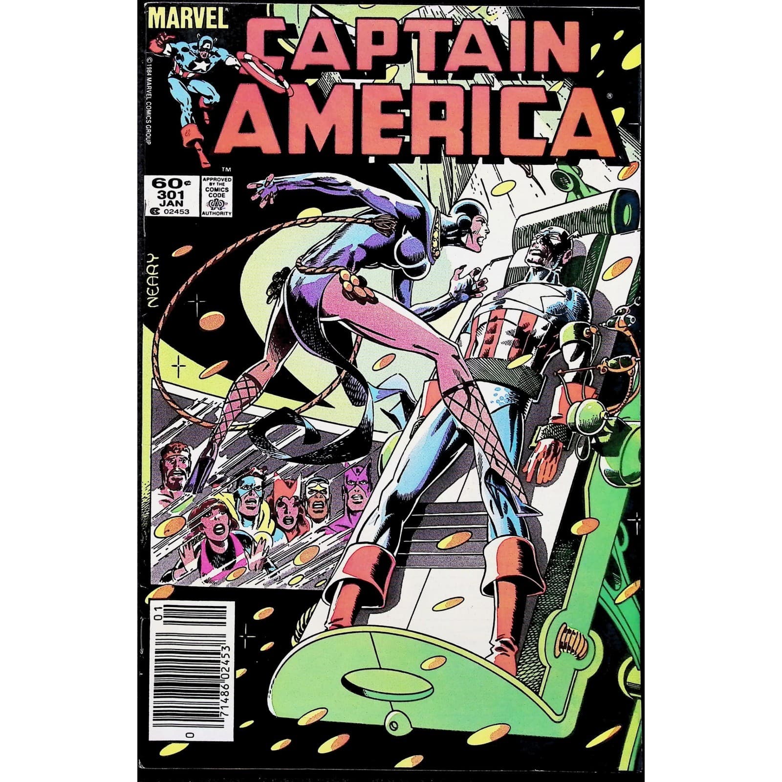 Captain America 4X Comic Lot #299 300 301 302 Newsstand Death Red Skull Marvel - Thumbnail 7