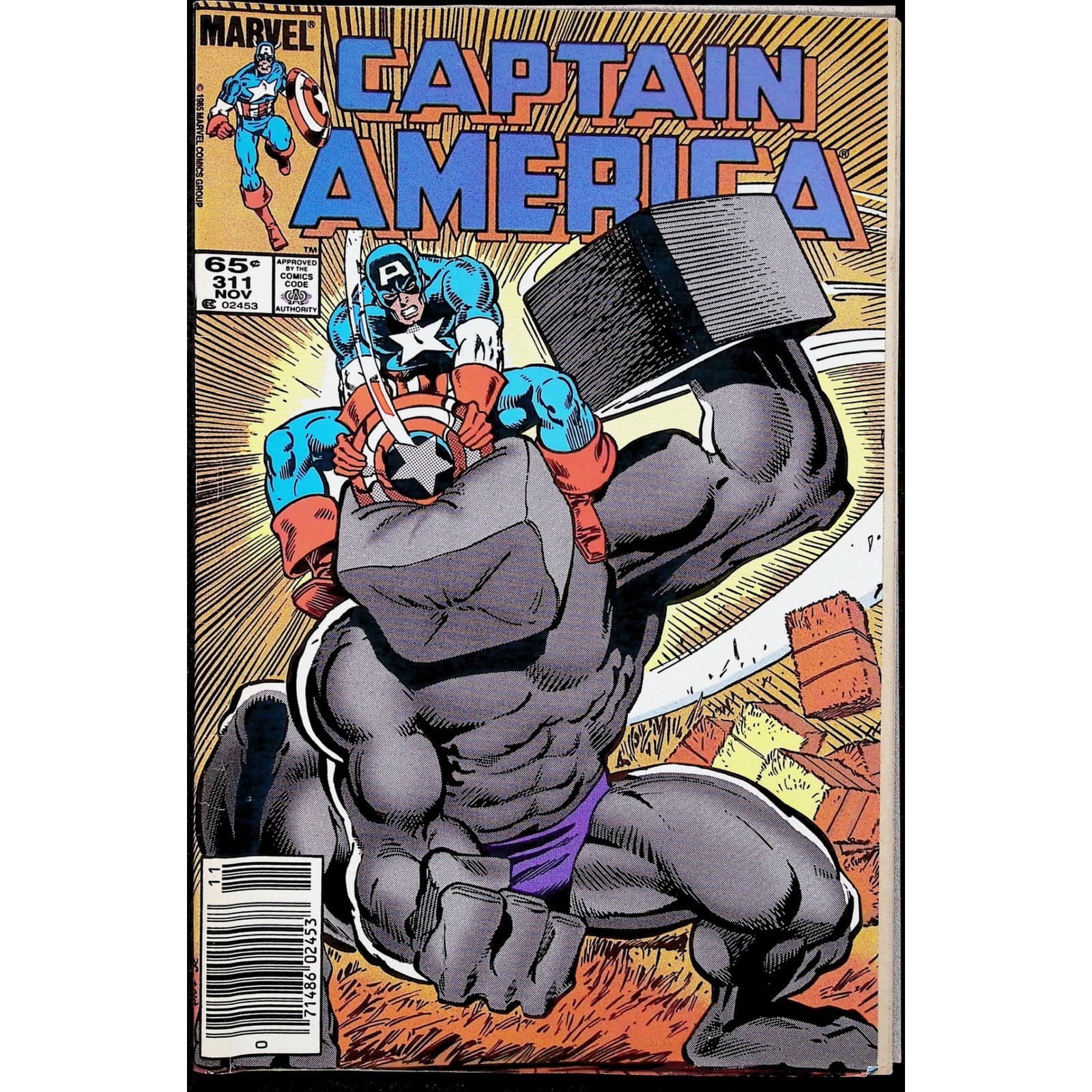 Captain America 4X Comic Lot #303 304 310 311 Newsstand 1st Serpent Society Marv - Thumbnail 8