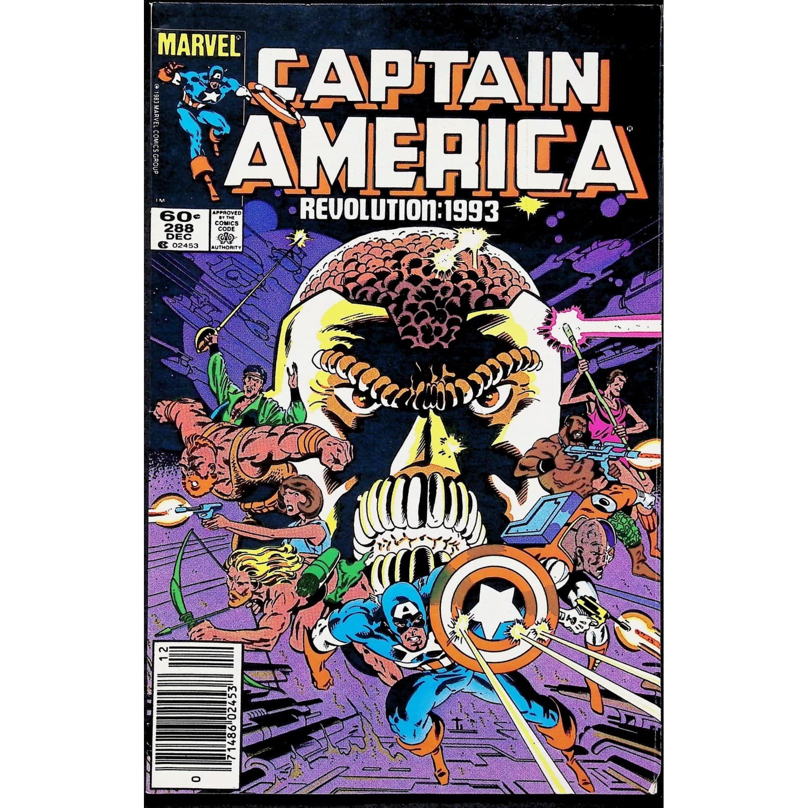Captain America 2X Comic Lot #288 289 Newsstand Marvel Revolution Bernie America - Thumbnail 2