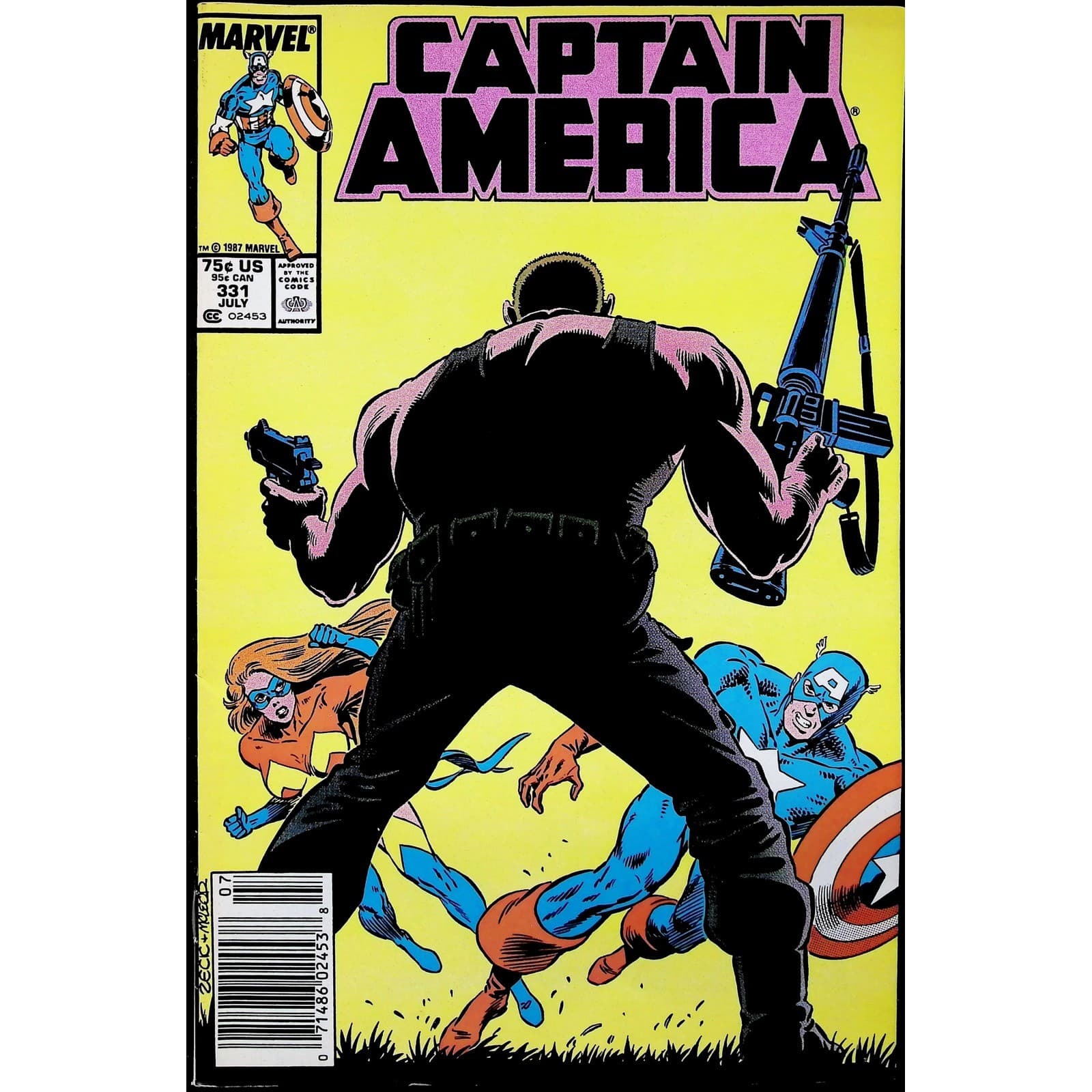 Captain America 2X Comic Lot #331 332 Newsstand Rogers Resigns Marvel - Thumbnail 2