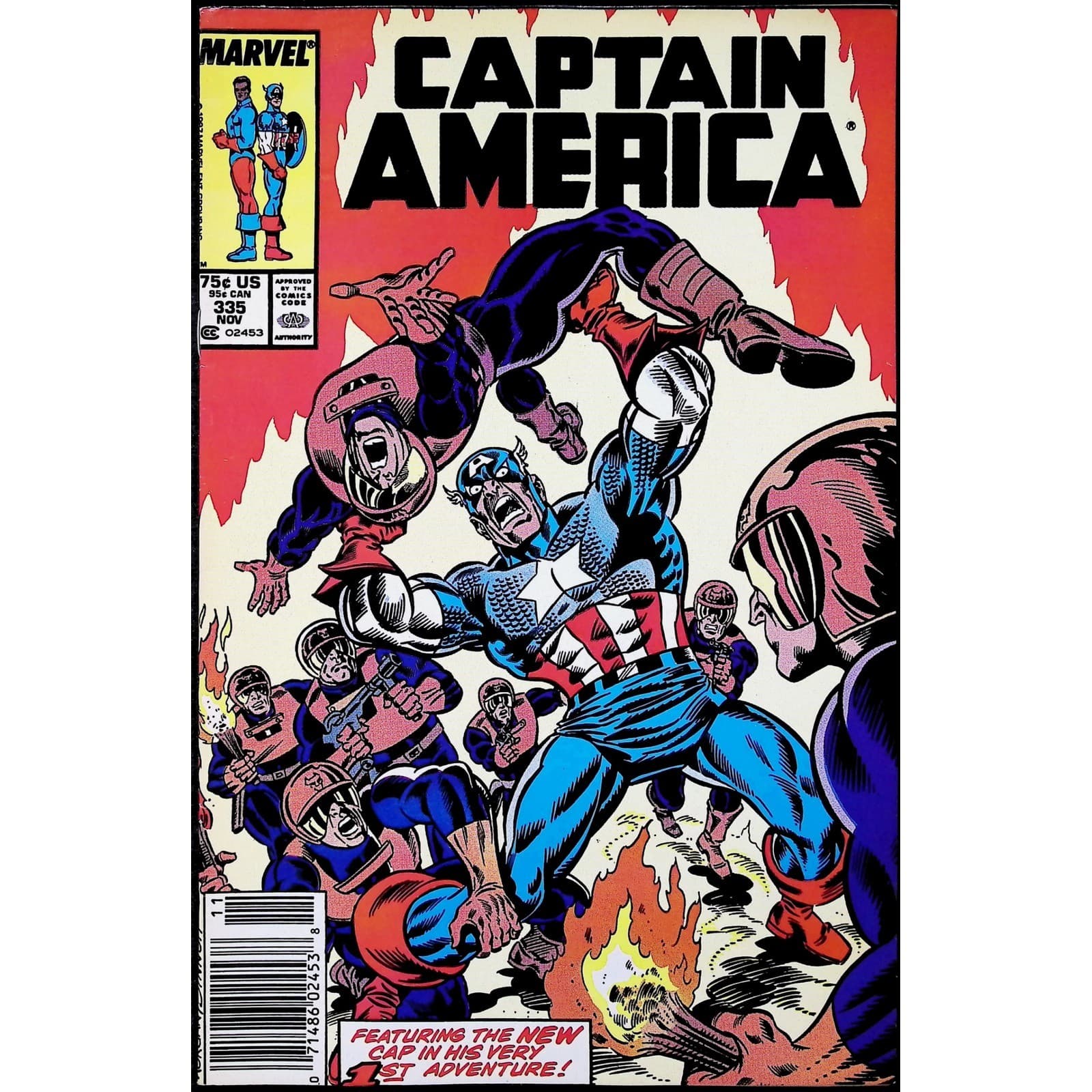 Captain America 4X Comic Lot #335 336 337 338 1st The Captain Newsstand Marvel - Thumbnail 2