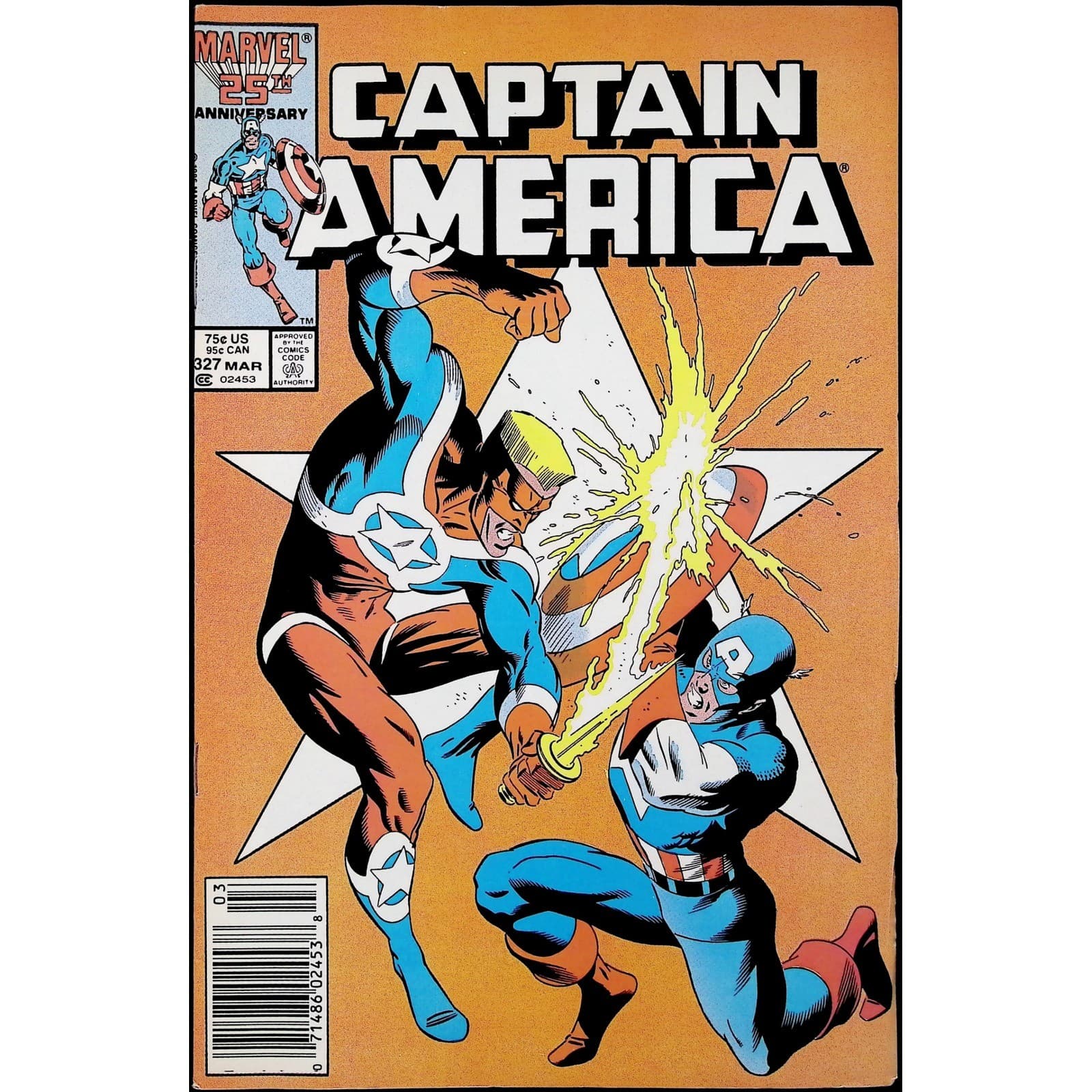 Captain America 3X Comic Lot #326 327 329 Newsstand Super Patriot Power Broker - Thumbnail 4