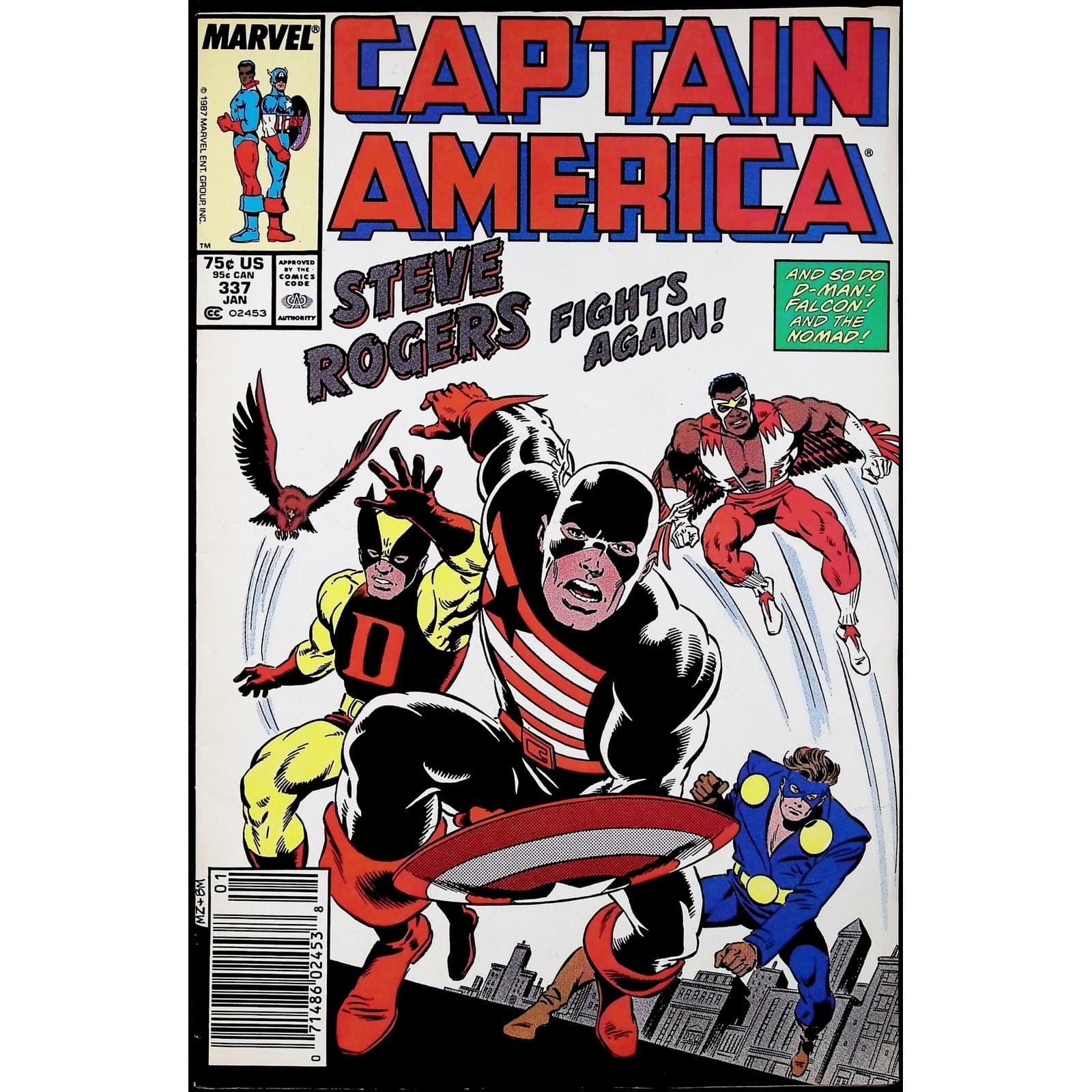 Captain America 4X Comic Lot #335 336 337 338 1st The Captain Newsstand Marvel - Thumbnail 6