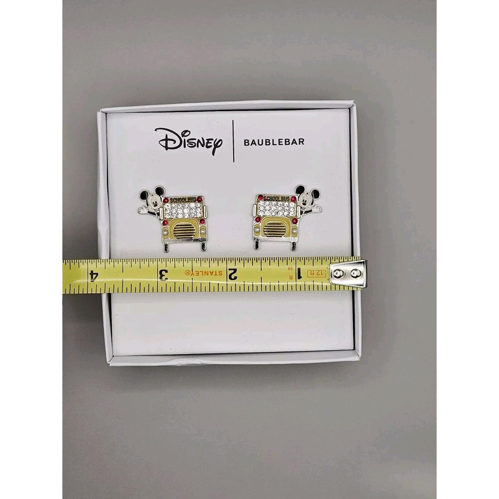 Disney X BaubleBar Mickey Mouse Back to School Bus Crystal Stud Earrings - Thumbnail 3