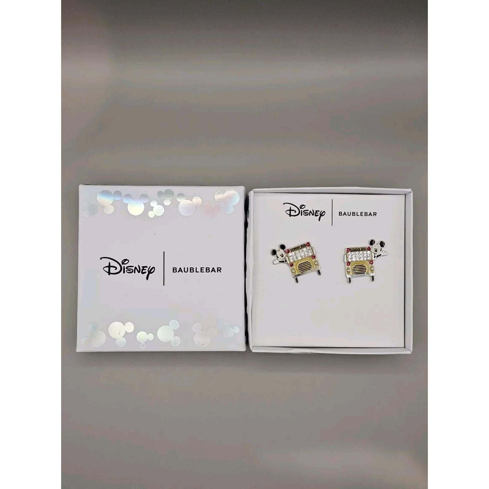 Disney X BaubleBar Mickey Mouse Back to School Bus Crystal Stud Earrings - Thumbnail 2
