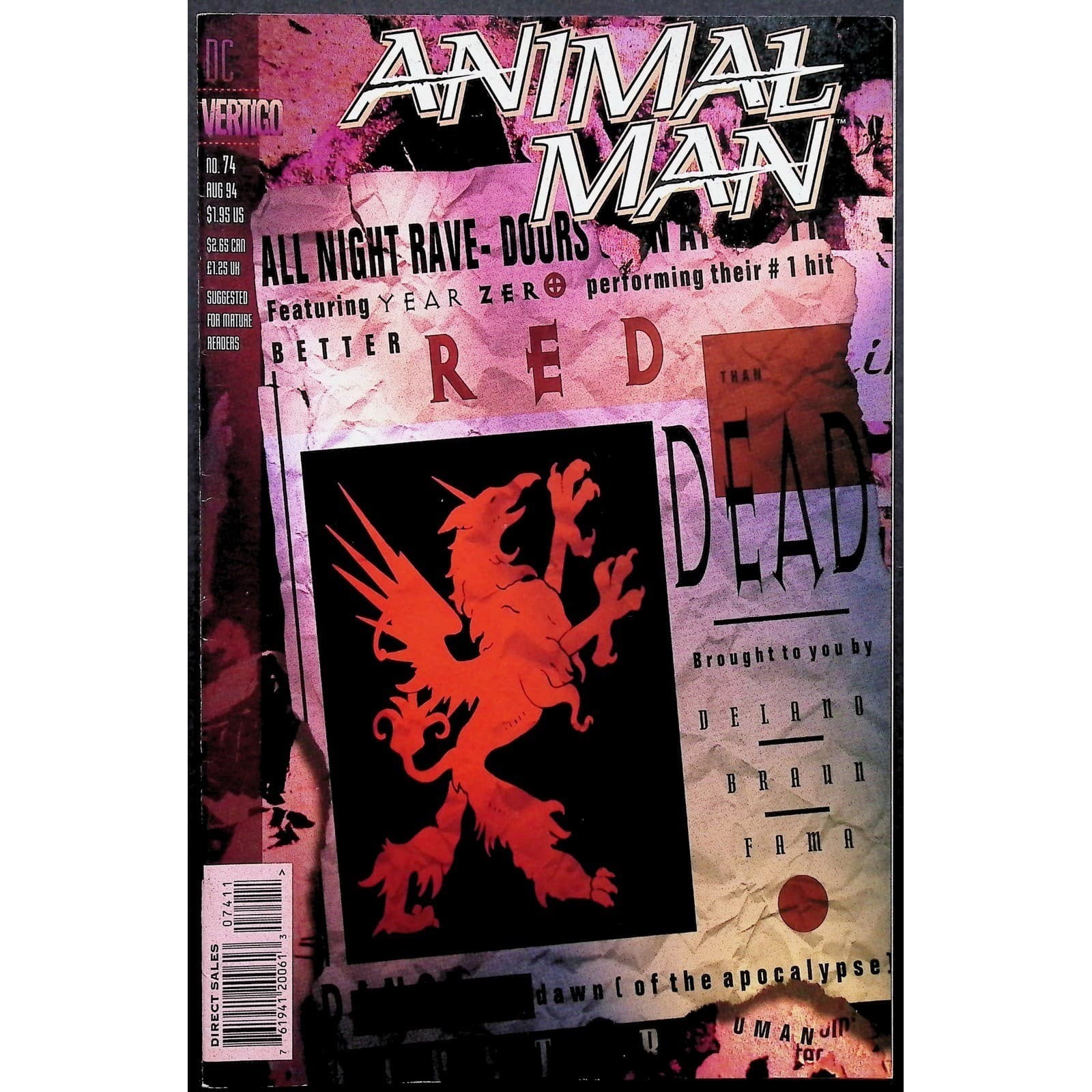 Animal Man Comic Book Lot 49 57 59 61 69 74 75 Bolland Final Issue - Thumbnail 8
