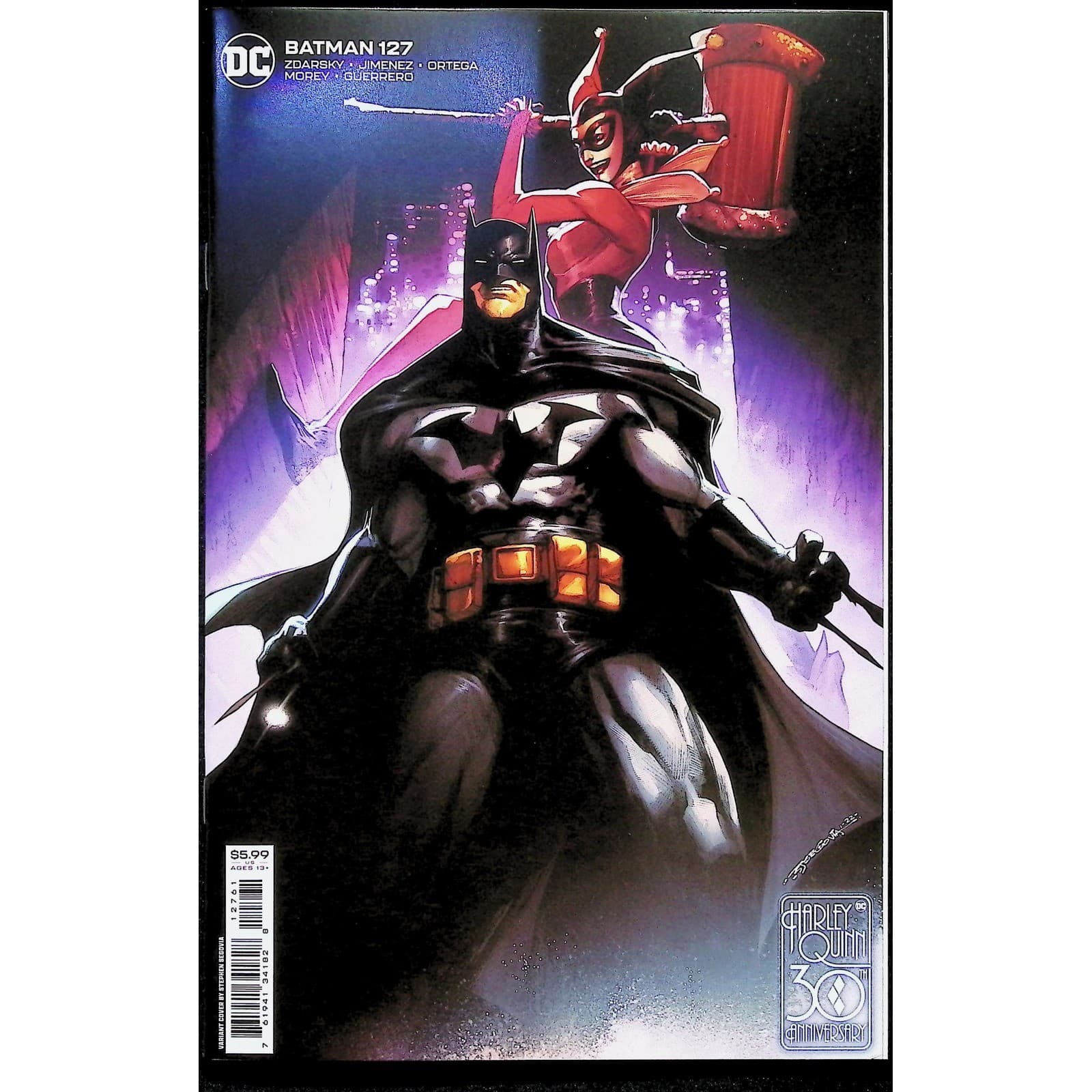 Batman 3X Comic Lot #127 22 133 Segovia Harley Quinn 30th Anniversary Variant DC - Thumbnail 2