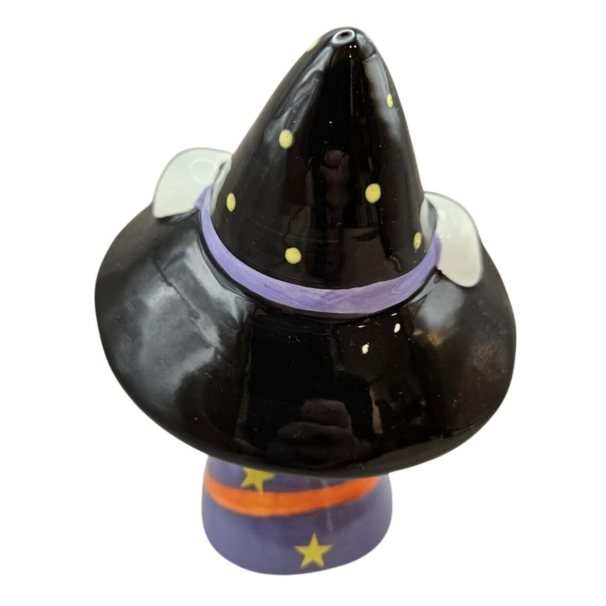 Hello Kitty Pumpkin Black Cat Witch Porcelain Blue Sky Figurine - Thumbnail 3