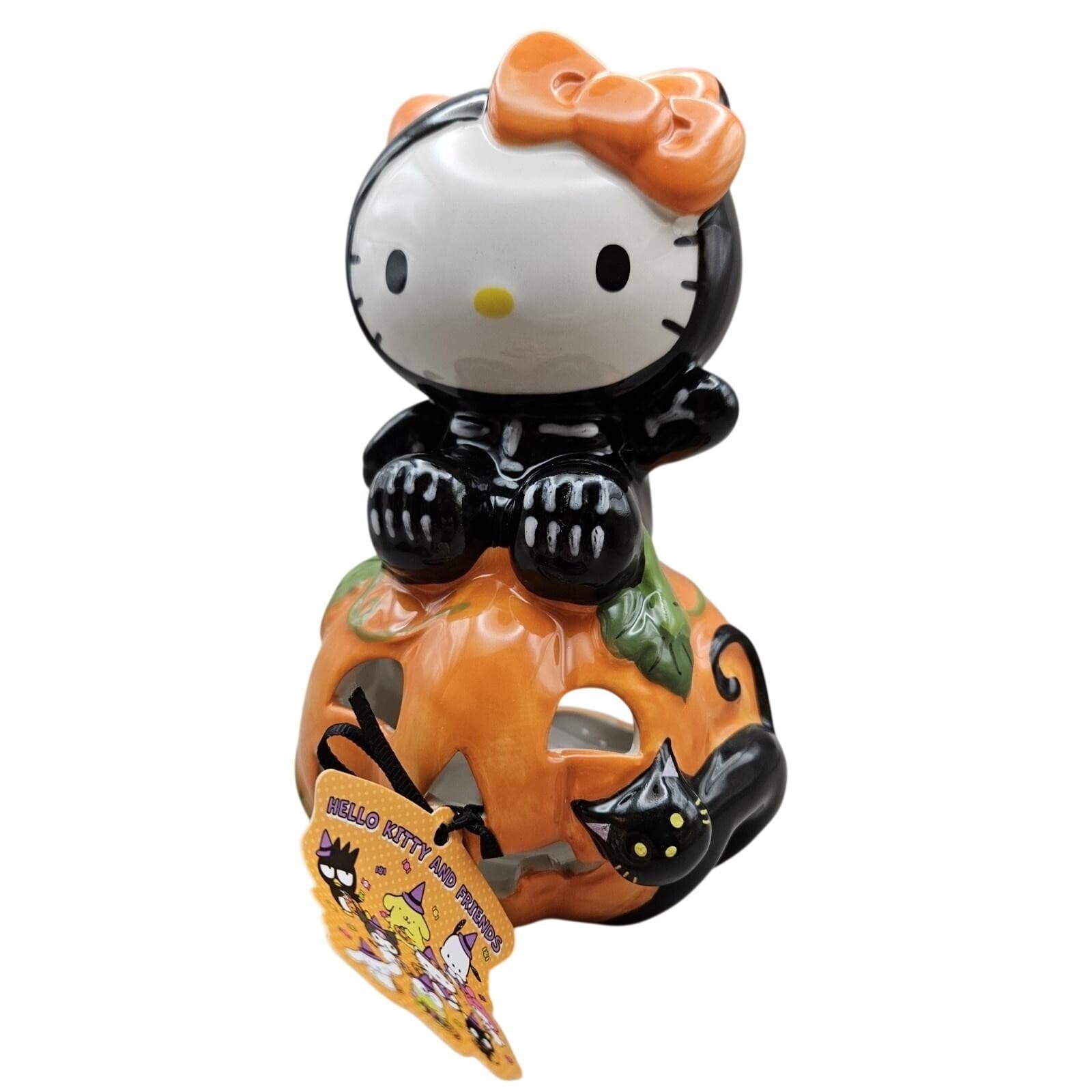 Hello Kitty HK Skeleton On Halloween Pumpkin Blue Sky - Thumbnail 2