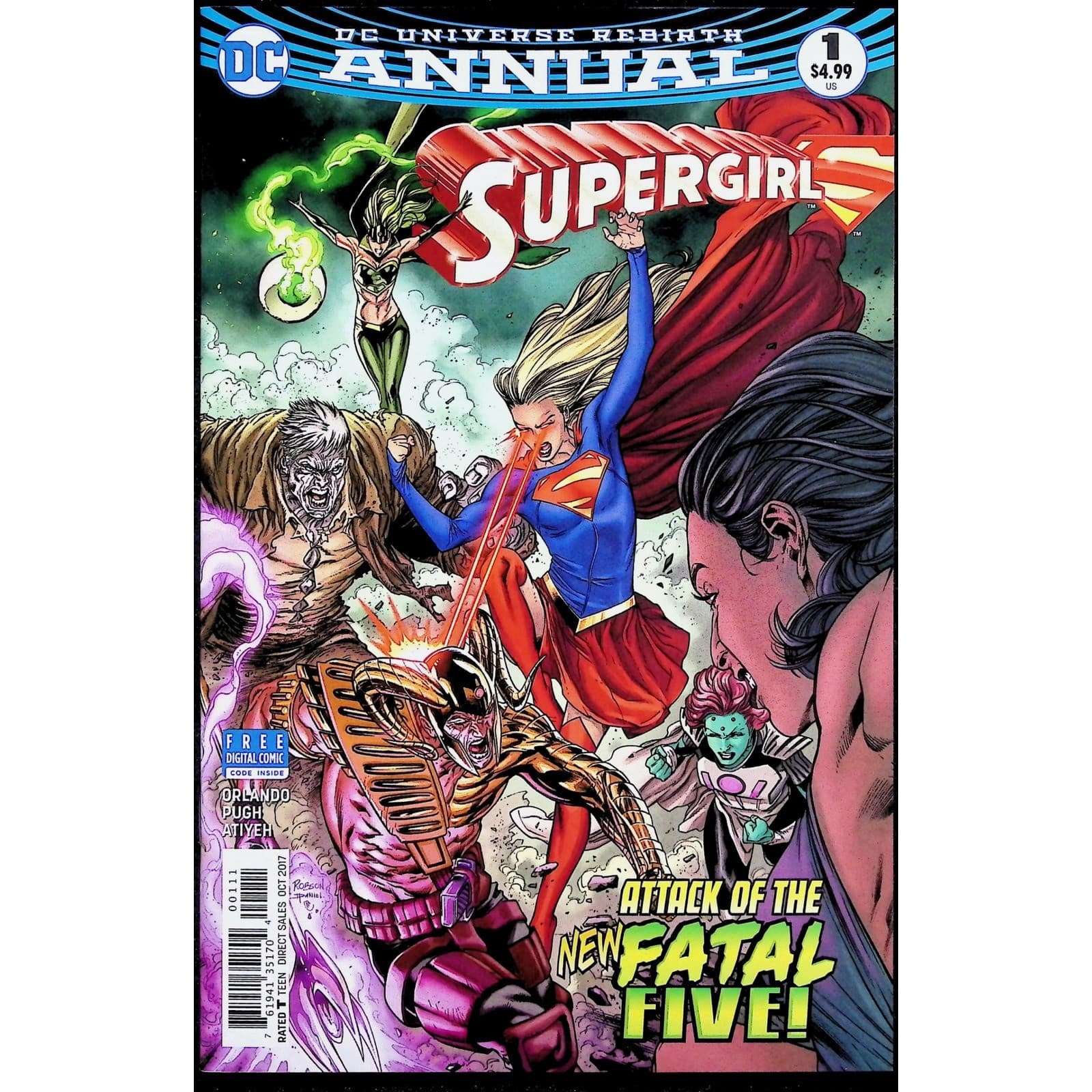 Supergirl 6X Comic Lot #34 35 36 37 27 Annual 1 1st Supergirl Who Laughs Chew DC - Thumbnail 10