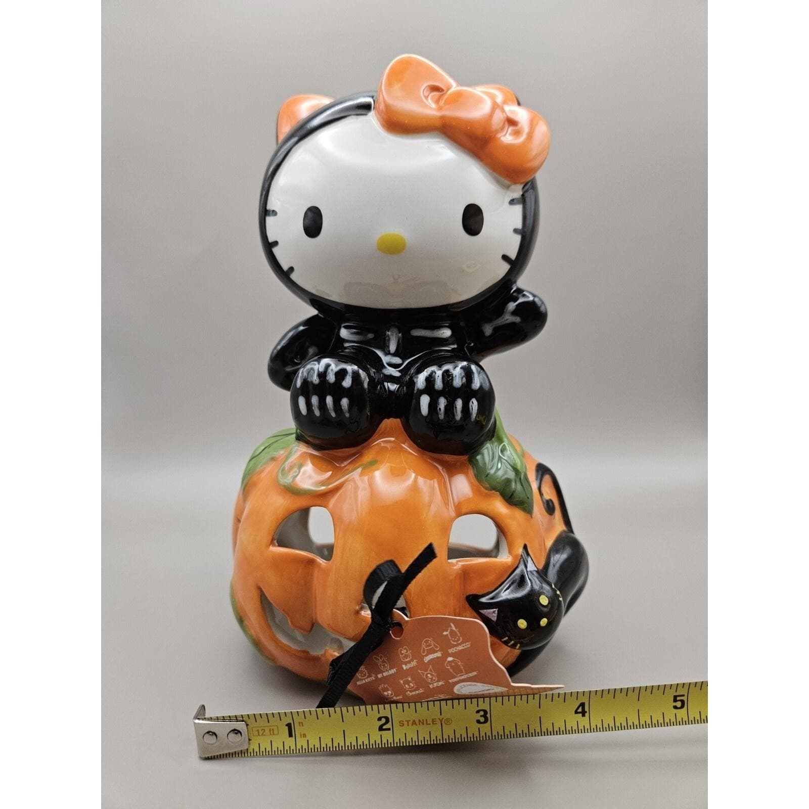 Hello Kitty HK Skeleton On Halloween Pumpkin Blue Sky - Thumbnail 5