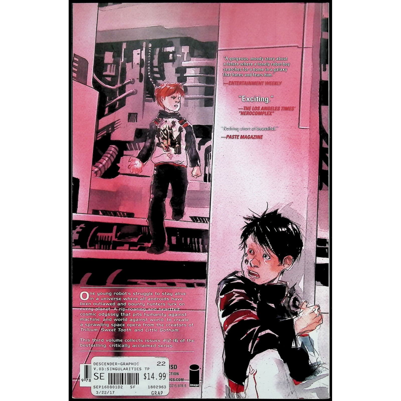 Image Comics Descender Graphic Novel Lot Vol 1-3 Jeff Lemire Dustin Nguyen #TPB - Thumbnail 7
