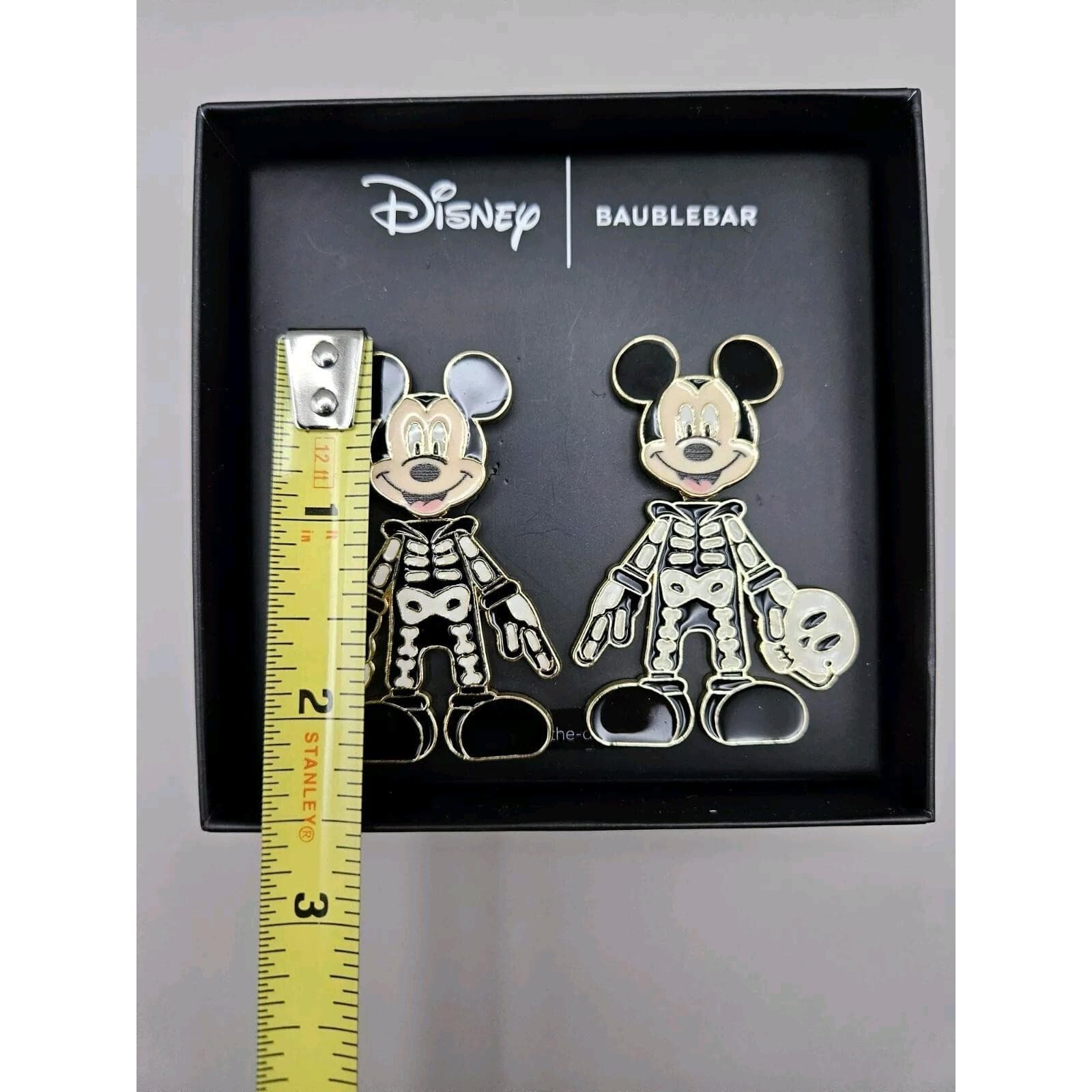 Disney x Baublebar Halloween Mickey Mouse Skeleton Earrings NIB GLOW IN DARK - Thumbnail 4