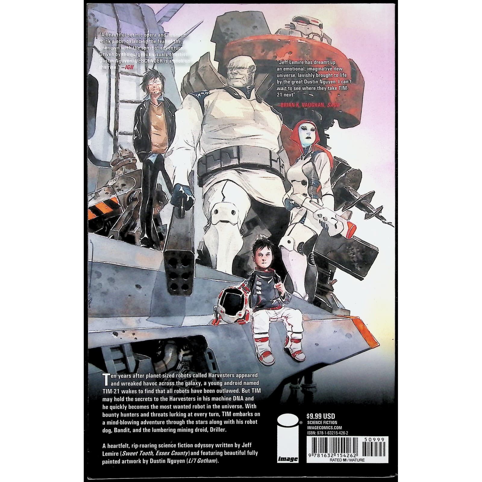 Image Comics Descender Graphic Novel Lot Vol 1-3 Jeff Lemire Dustin Nguyen #TPB - Thumbnail 6
