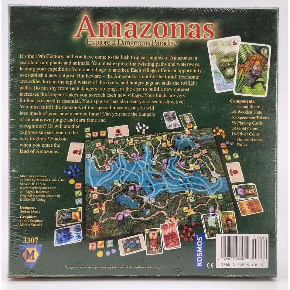 Amazonas Board Game Mayfair Games Kosmos Brand New Factory Sealed Strategy - Thumbnail 3
