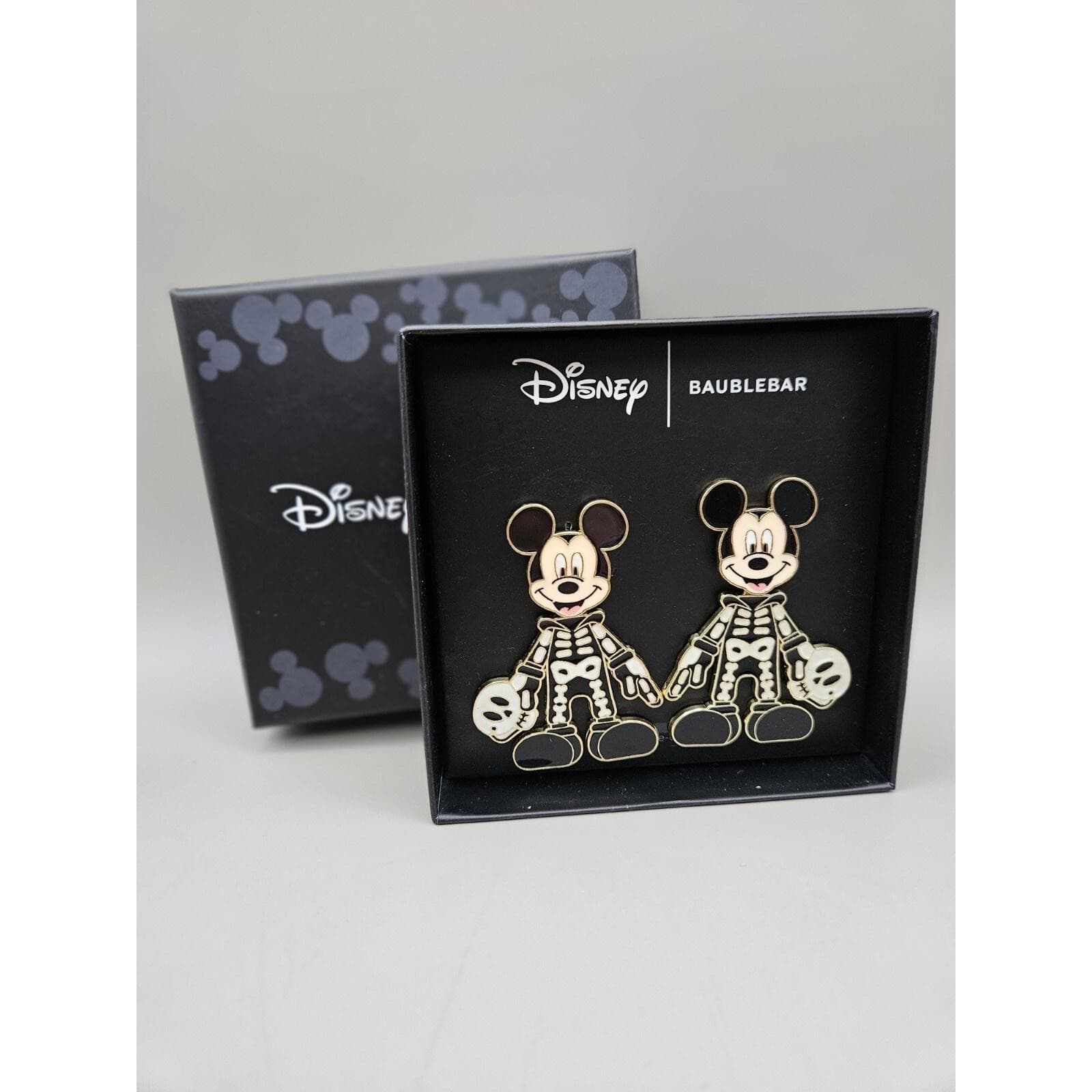 Disney x Baublebar Halloween Mickey Mouse Skeleton Earrings NIB GLOW IN DARK - Thumbnail 5
