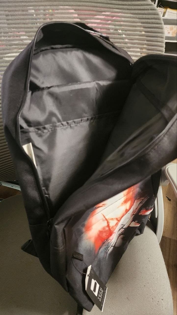 Chainsaw Man Anime Backpack - Laptop Padding - anime gift guy nerd - black strap - Thumbnail 2