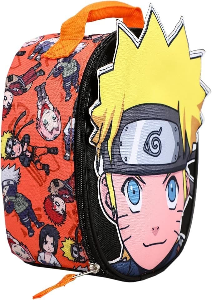 Naruto Soft Zippered Insulated Lunch Bag gift collectable boy girl anime gift - Thumbnail 4